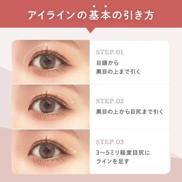 基本のアイラインの引き方
