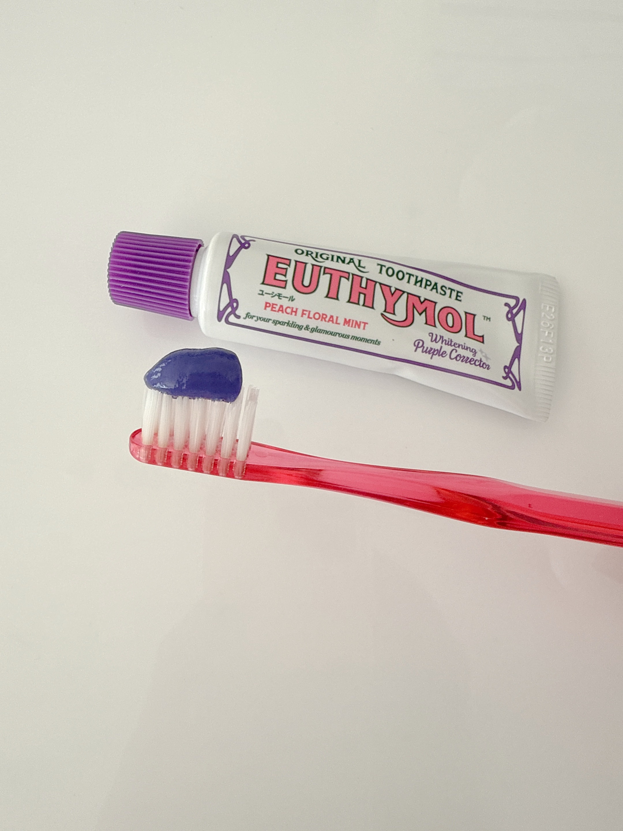 ホワイトパープル歯みがき ピーチフローラルミントの香り/EUTHYMOL/歯磨き粉を使ったクチコミ（3枚目）