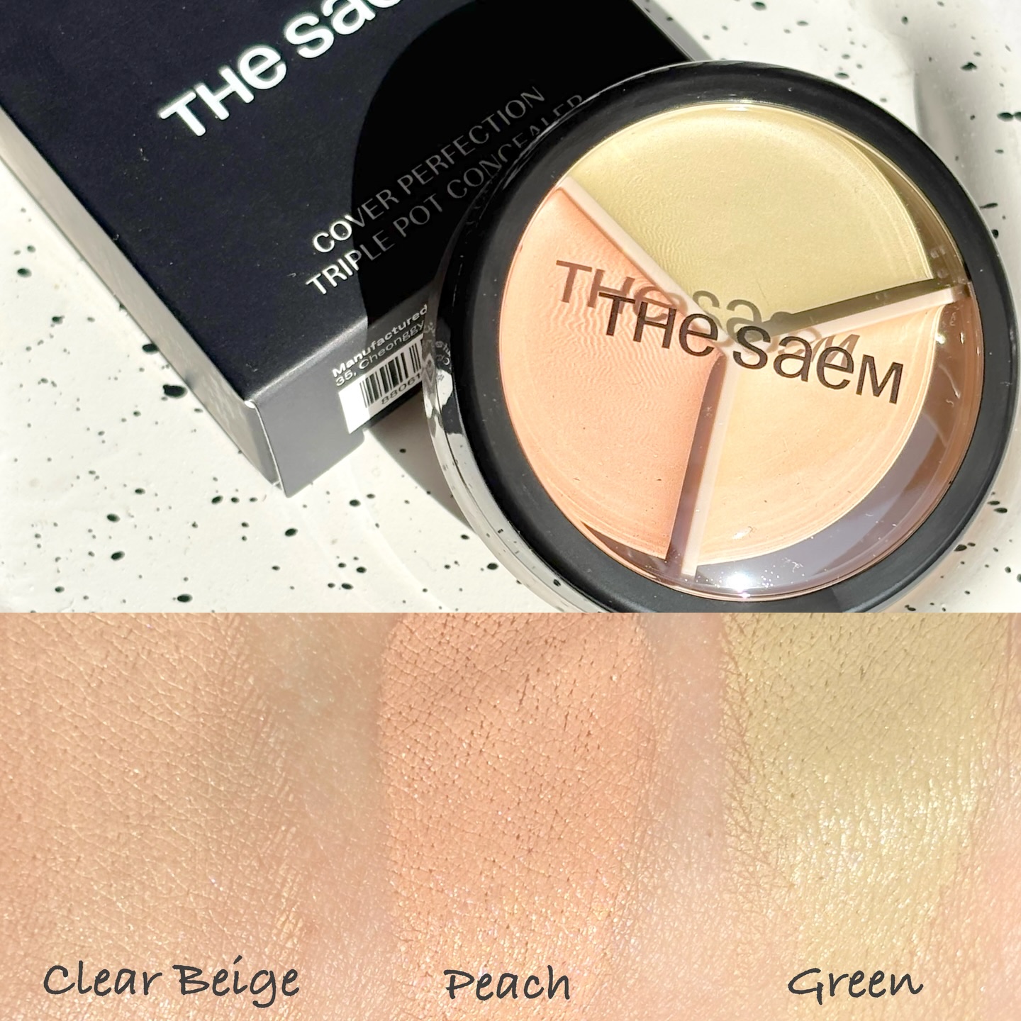 カバーパーフェクション トリプル ポット コンシーラー/the SAEM/パレットコンシーラーを使ったクチコミ（3枚目）