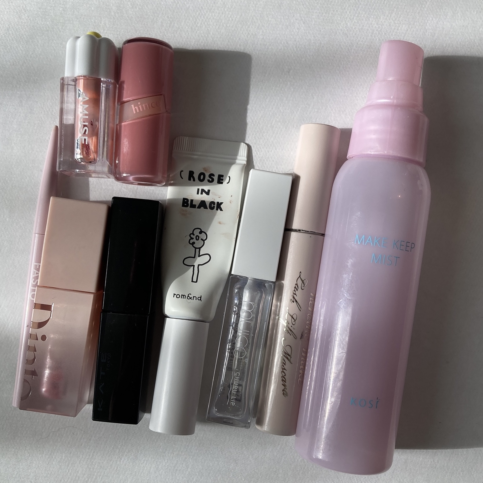 #使い切りコスメ 
#断捨離コスメ

#コーセーコスメニエンス
メイク キープ ミスト EX + 桜チェリー

#ヒロインメイク
ラッシュリフトマスカラ
01ゼリーブラック

#muice
ちゅるリップランパー
SP10キャンディーサイダー