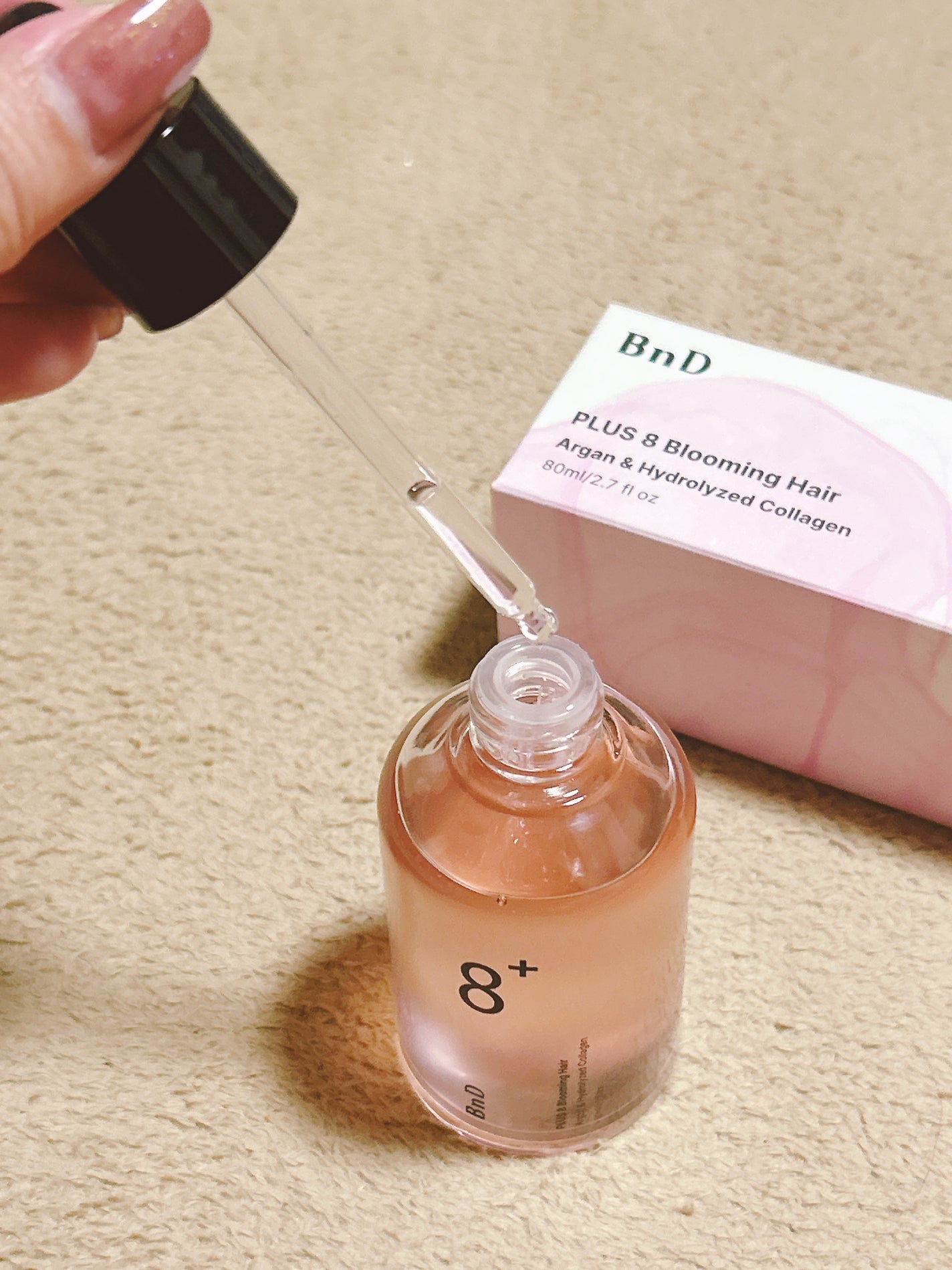 8+ブルーミングヘアオイル ナチュラルフローラルの香り/BnD/ヘアオイルを使ったクチコミ(3枚目)