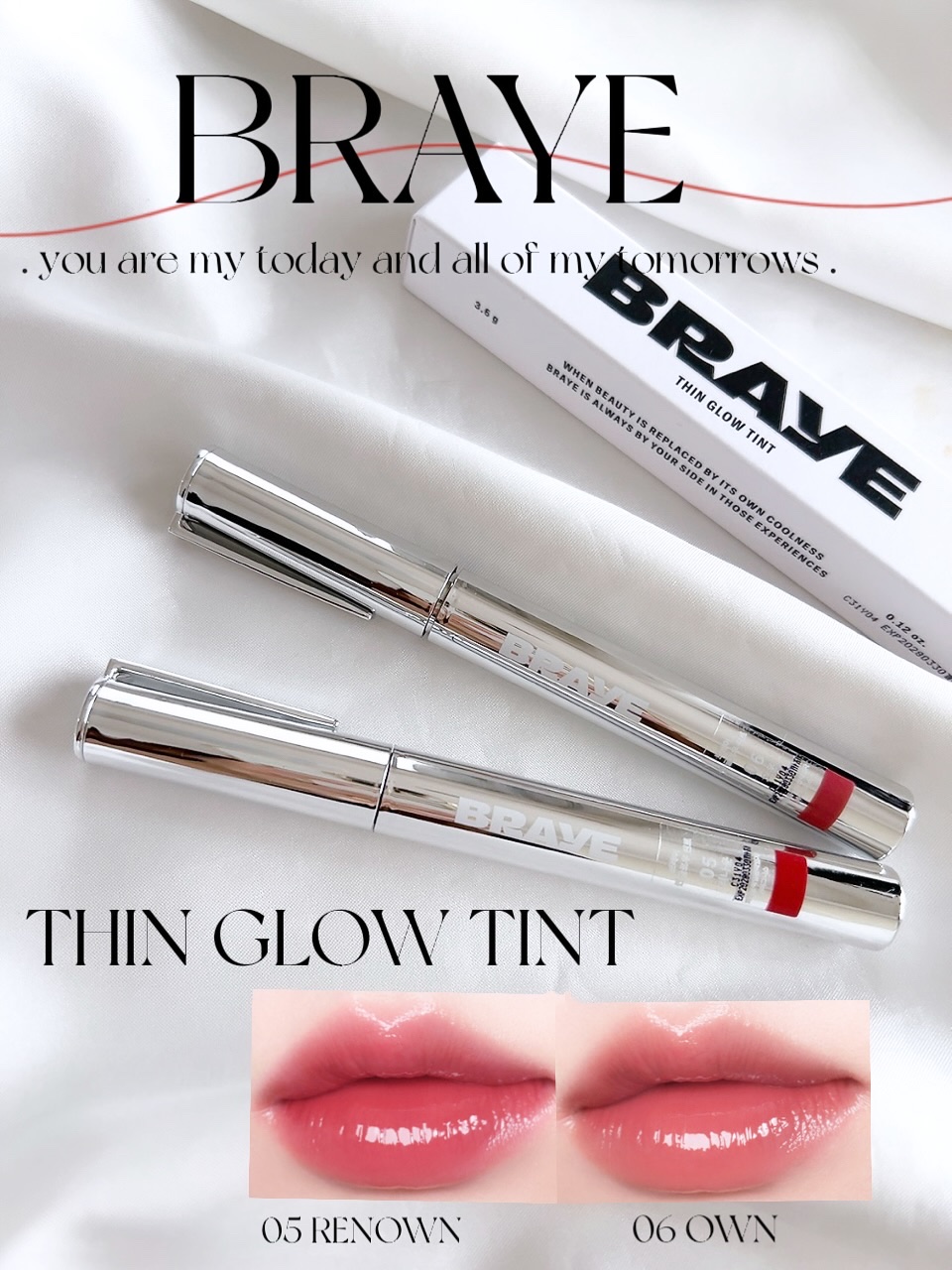 THIN GLOW TINT 05レナウン(RENOWN)/BRAYE/口紅を使ったクチコミ（1枚目）