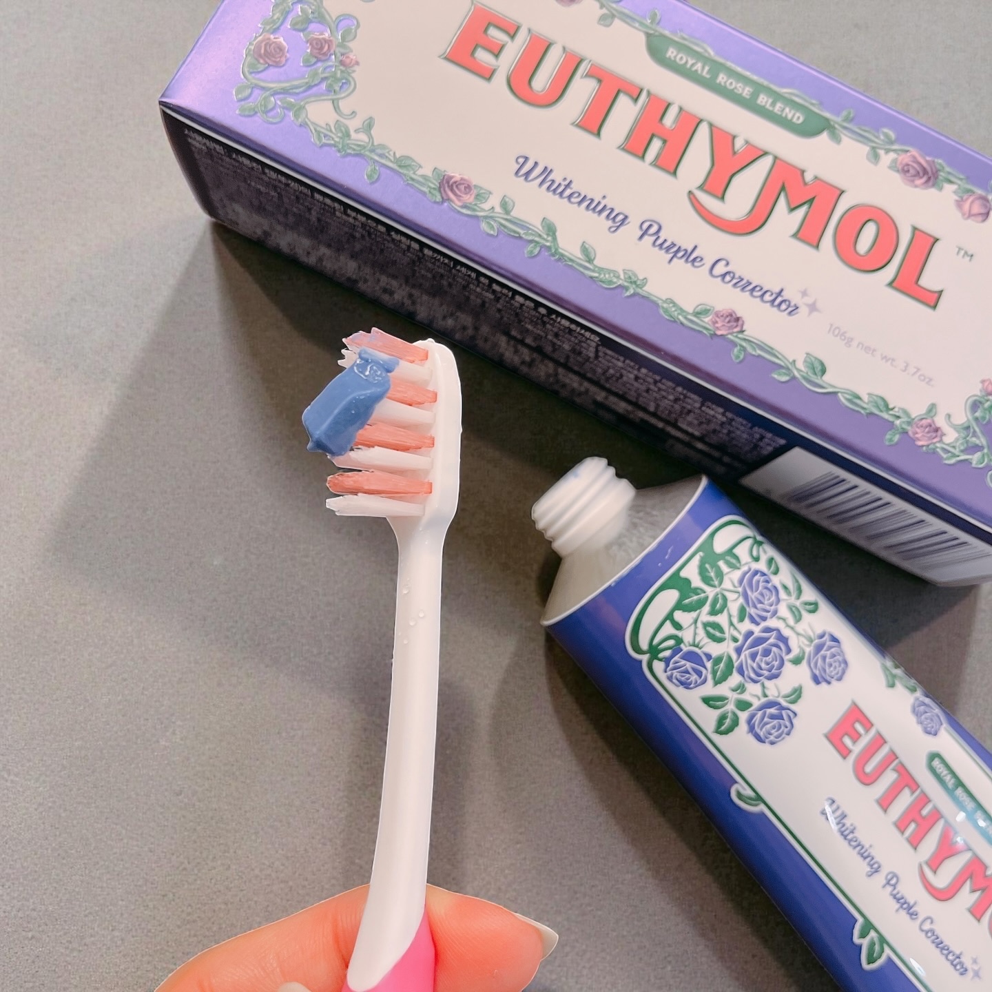 パープルコレクターロイヤルローズブレンド/EUTHYMOL/歯磨き粉を使ったクチコミ（3枚目）