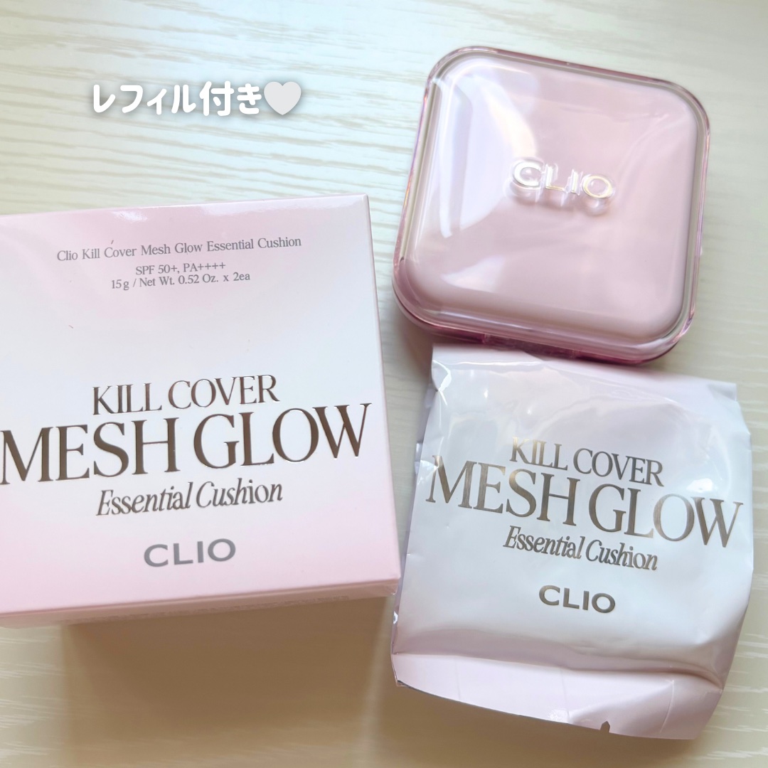 キルカバー メッシュ グロウ エッセンシャル クッション/CLIO/クッションファンデーションを使ったクチコミ（2枚目）