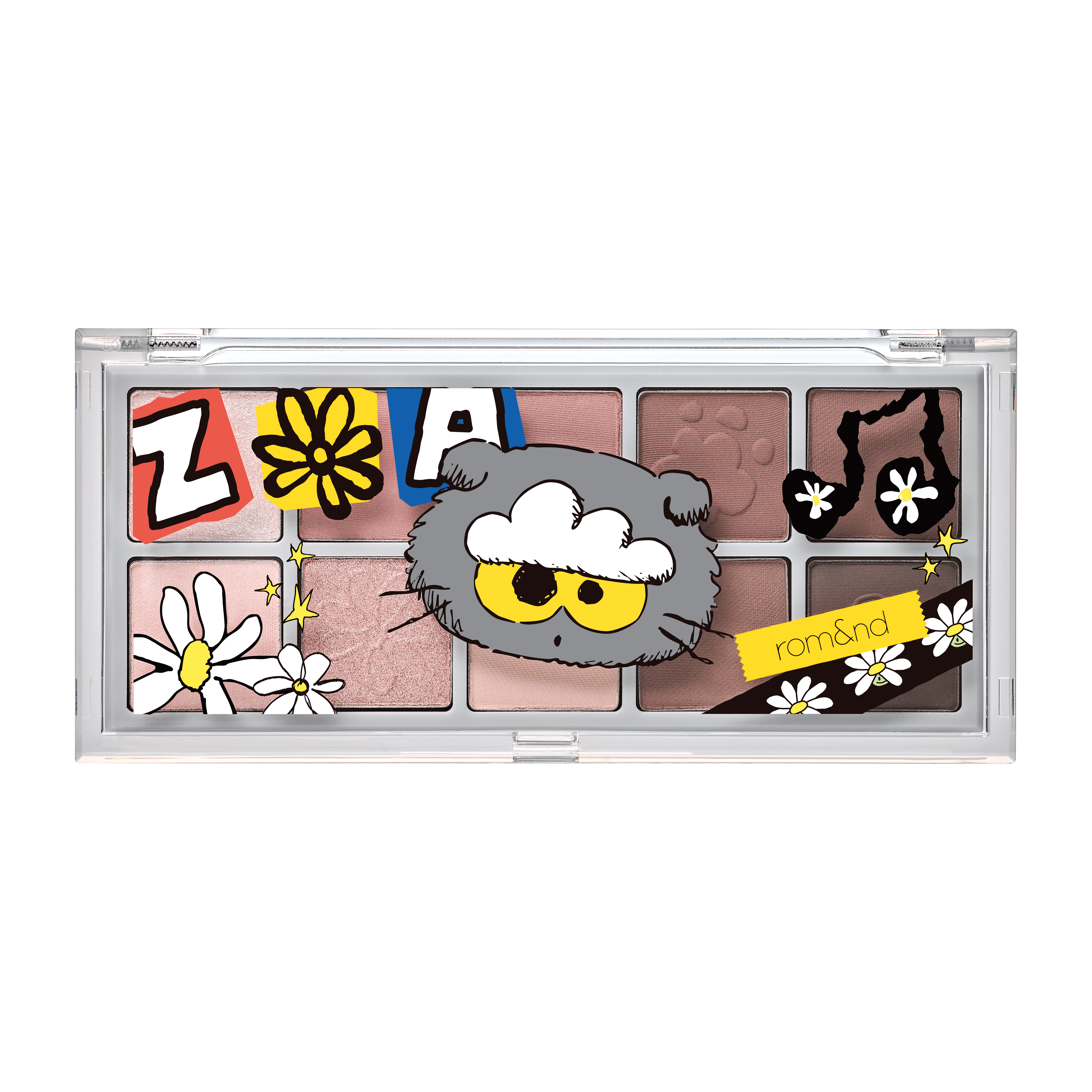 【ドン・キホーテ限定】rom&nd | ZO&FRIENDS　べターザンパレットセット Z01 クラウディキャット+rome NEW COLOR 15 キトゥンクラウドガーデン