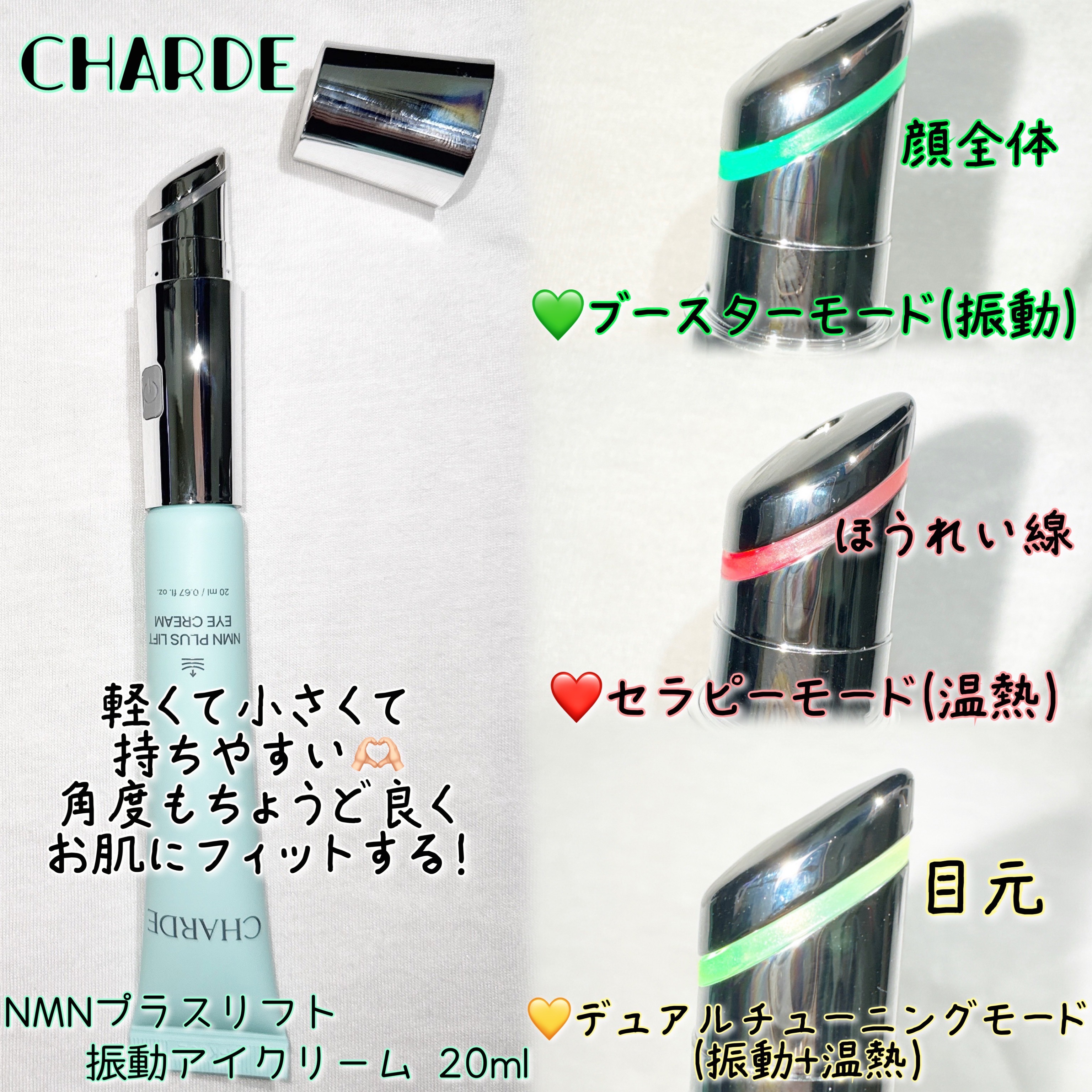 NMNプラスリフトアイクリーム/CHARDE/アイケア・アイクリームを使ったクチコミ（3枚目）
