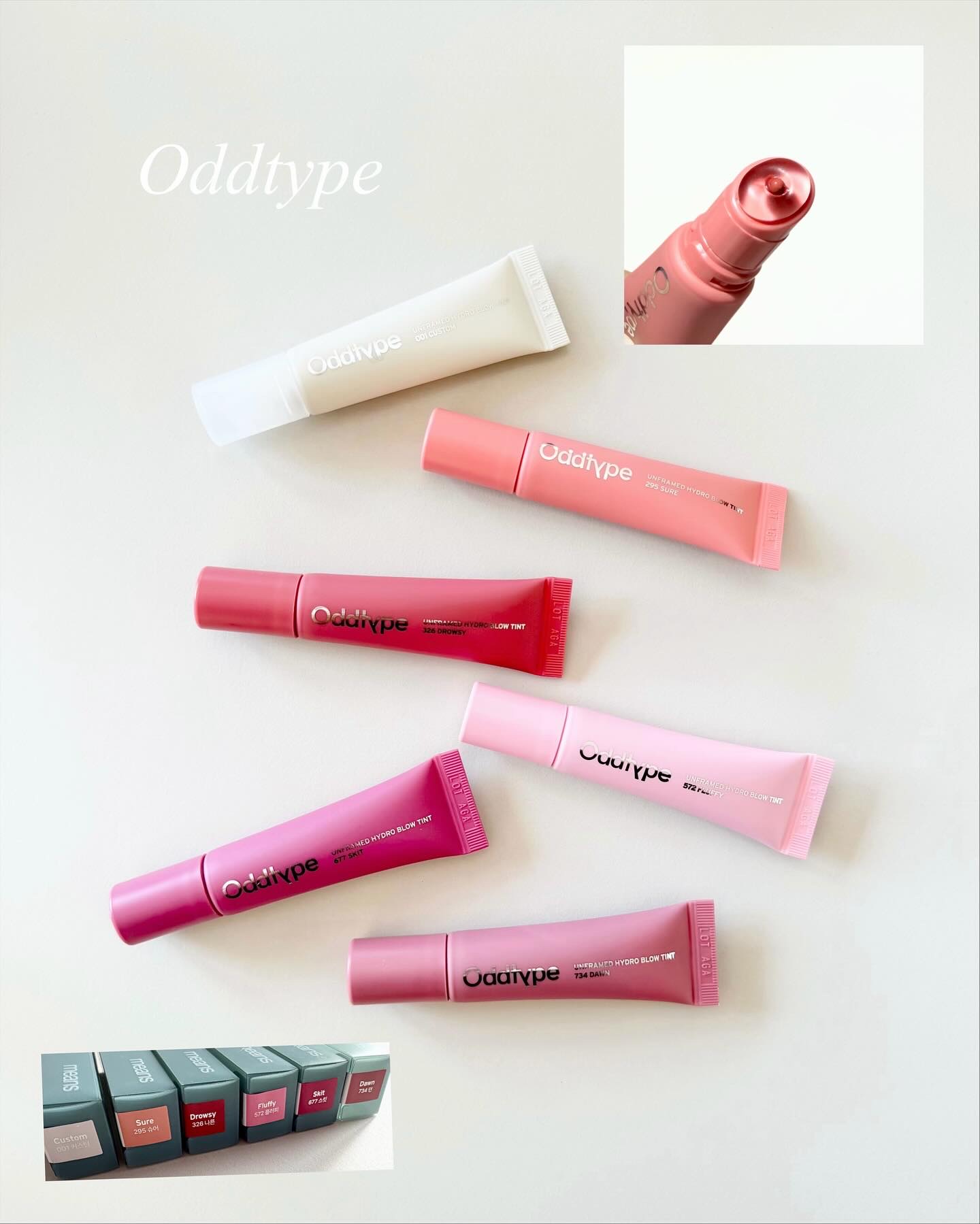 アンフレームドハイドロブロウティント/Oddtype/リップティントを使ったクチコミ（1枚目）