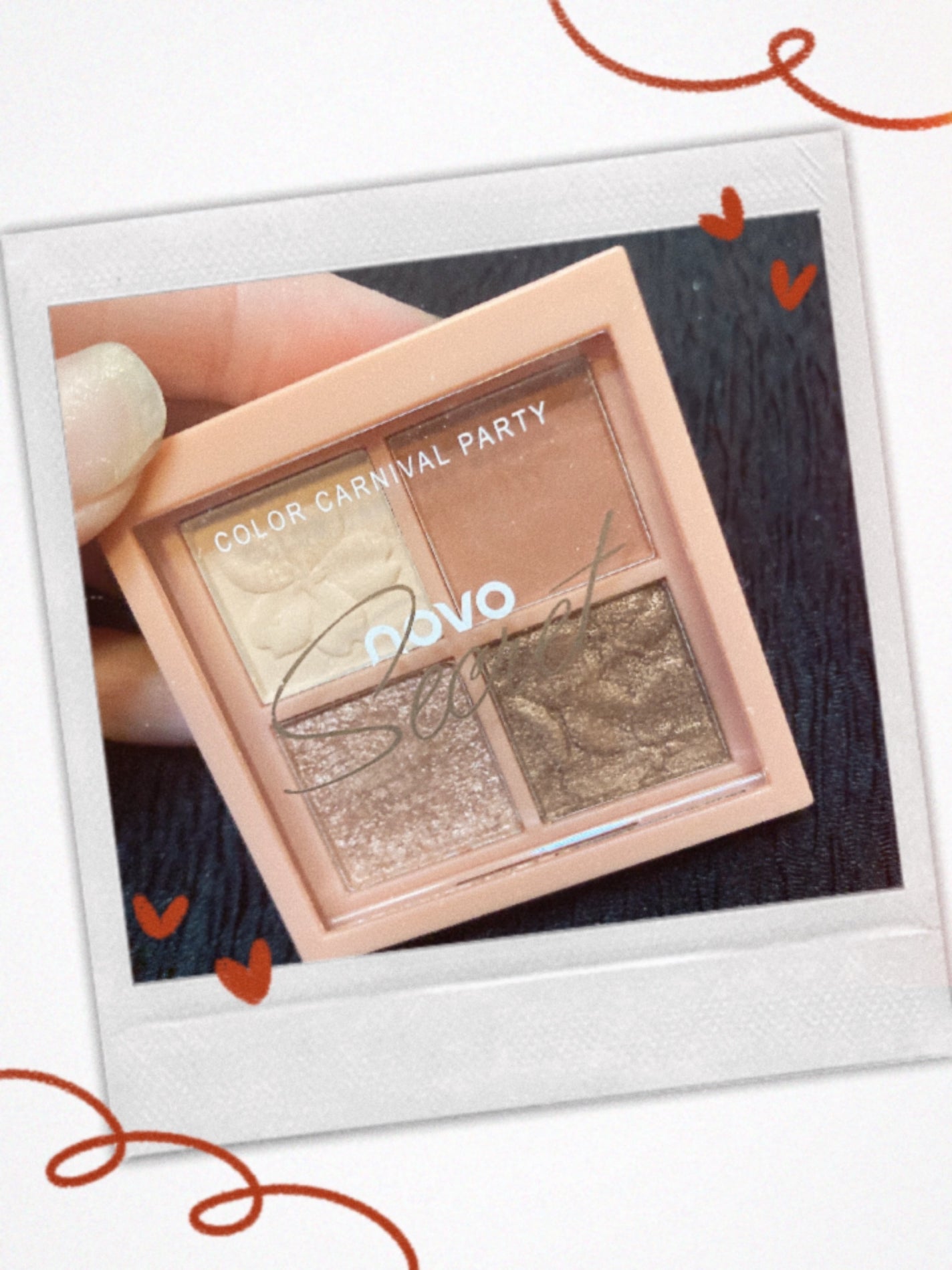 チェリーブロッサム 4色アイシャドウ/NOVO/アイシャドウパレットを使ったクチコミ(1枚目)