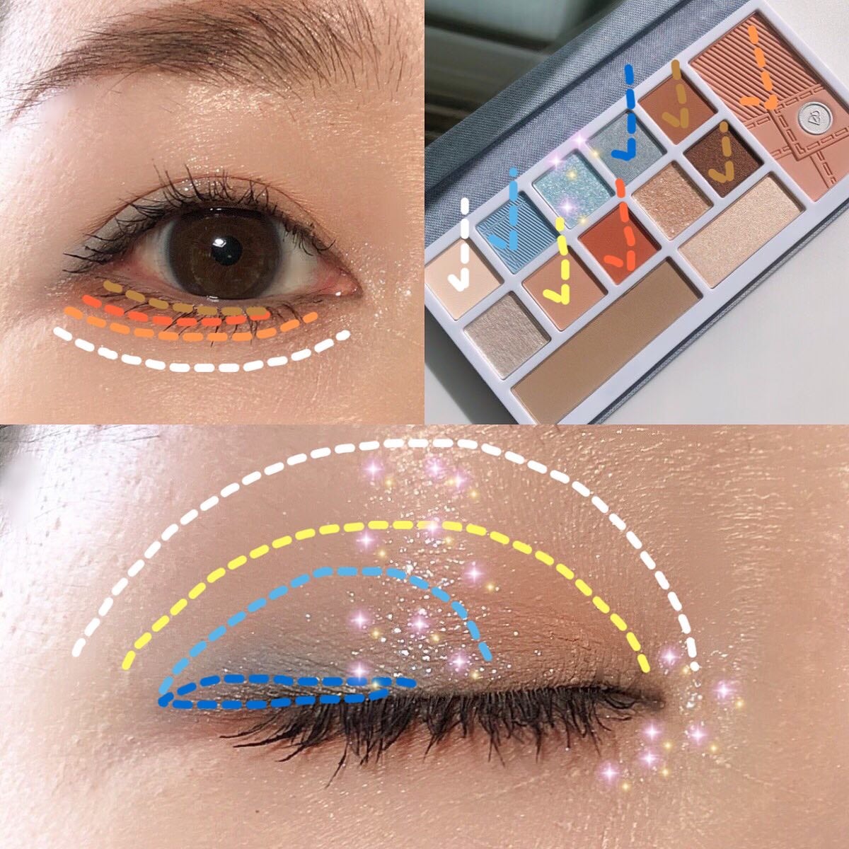 デザイナーアイズ&チークパレット/PERFECT DIARY/アイシャドウパレットを使ったクチコミ(4枚目)