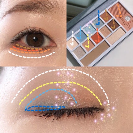 デザイナーアイズ&チークパレット/PERFECT DIARY/アイシャドウパレットを使ったクチコミ(4枚目)