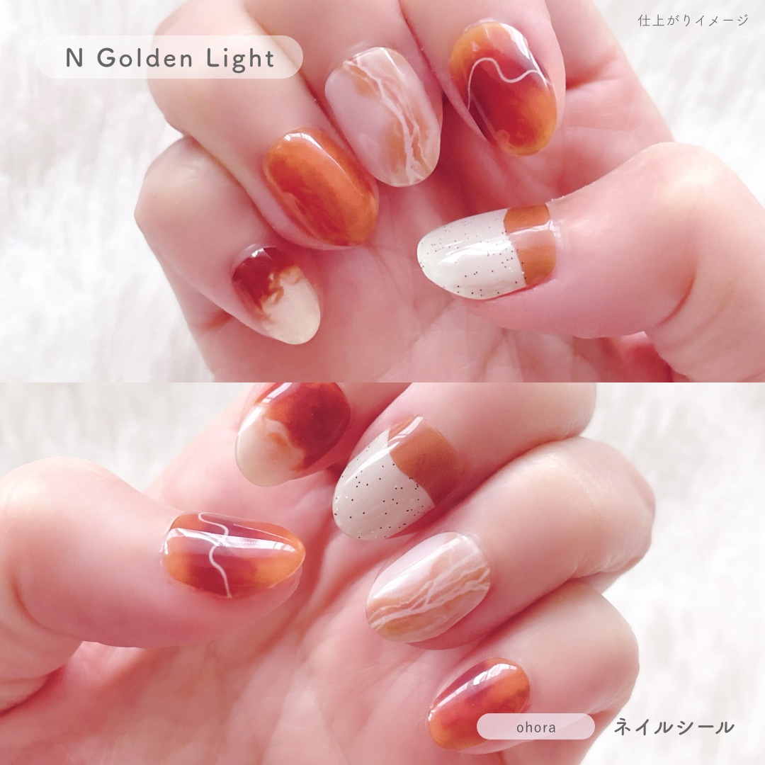 セミキュアジェルネイル（ハンド）/ohora/ネイルシールを使ったクチコミ（3枚目）