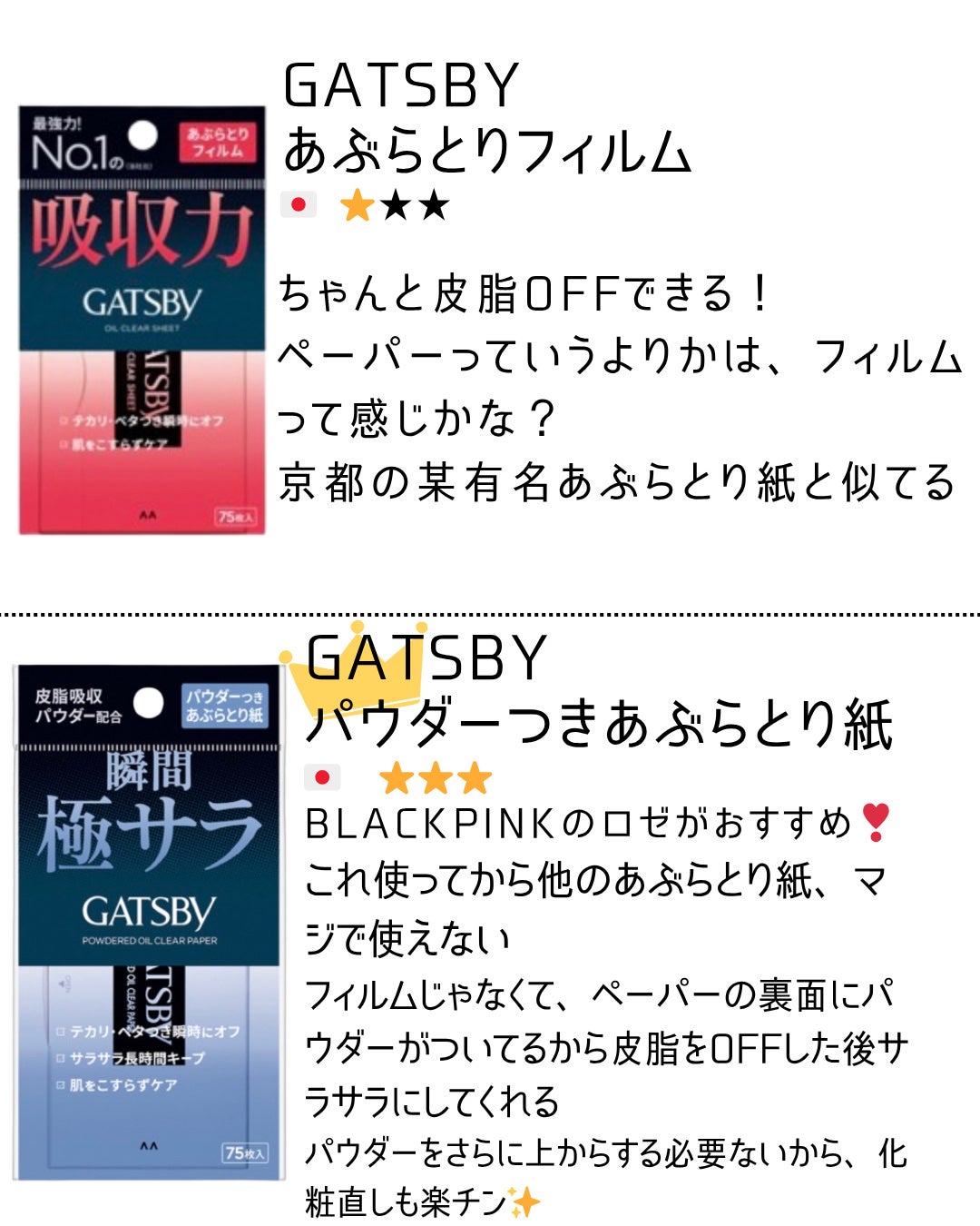ギャツビー パウダーつきあぶらとり紙/ギャツビー/あぶらとり紙を使ったクチコミ(2枚目)