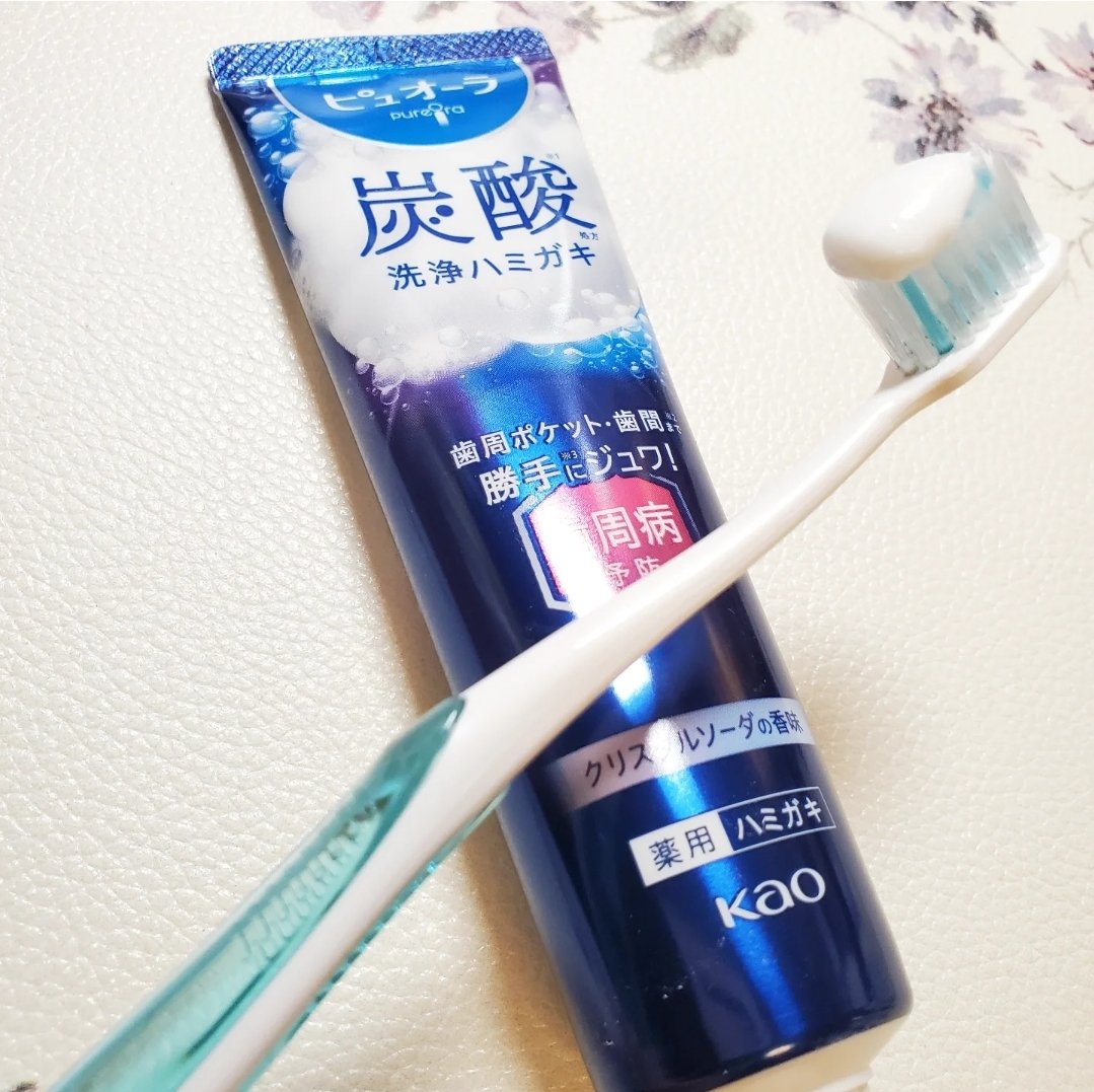 ピュオーラ 炭酸ハミガキ【医薬部外品】/ピュオーラ/歯磨き粉を使ったクチコミ（2枚目）