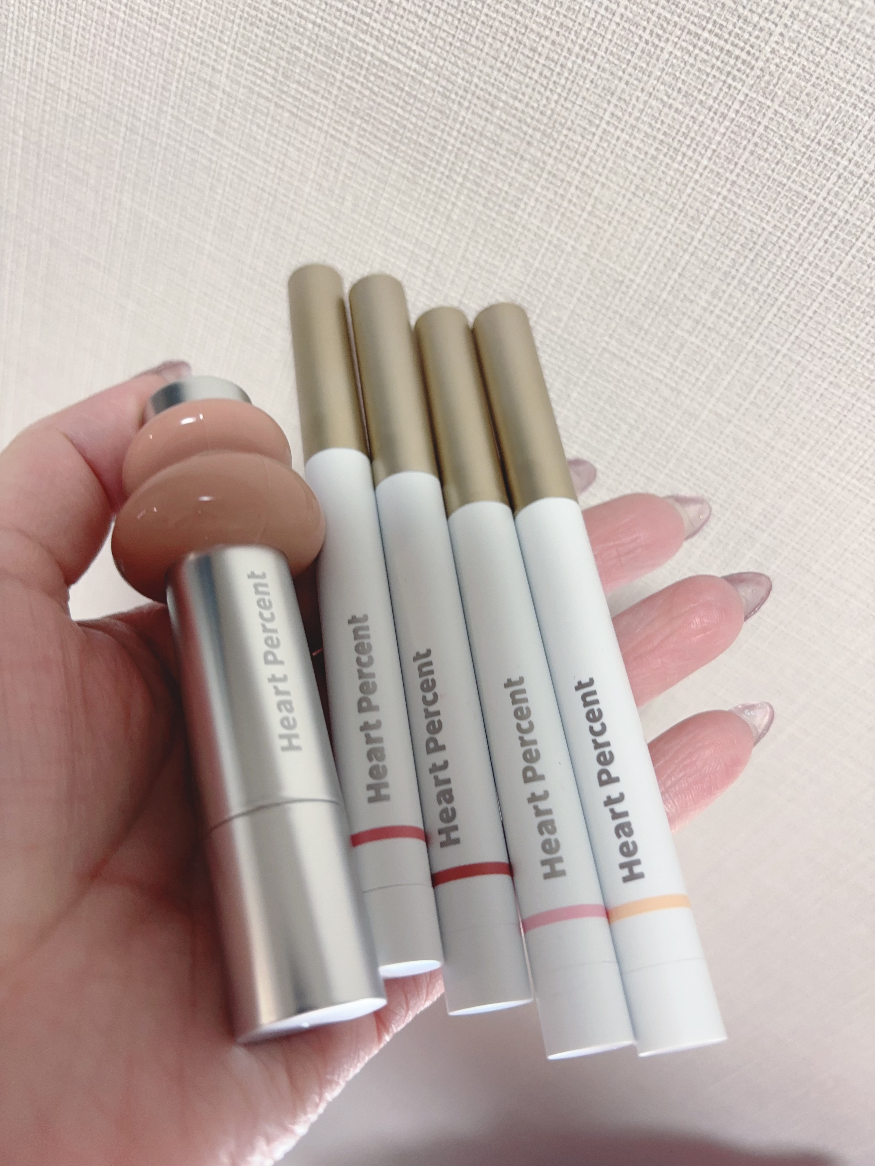 ドットオンムードワンウェイグロイティント 01 ベア・ヌード/Heart Percent/リップティントを使ったクチコミ（3枚目）