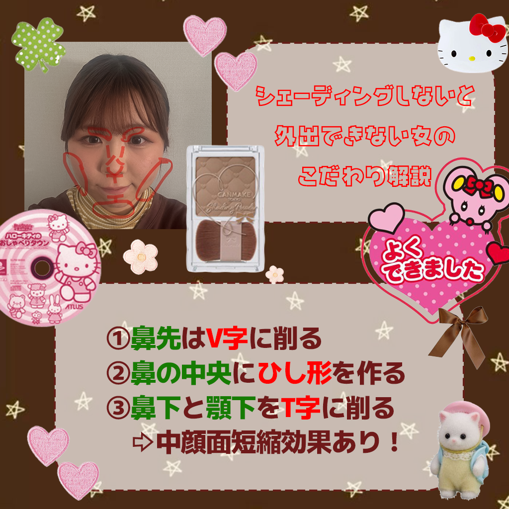 UR GLAM　SHADING BRUSH/U R GLAM/メイクブラシを使ったクチコミ（1枚目）