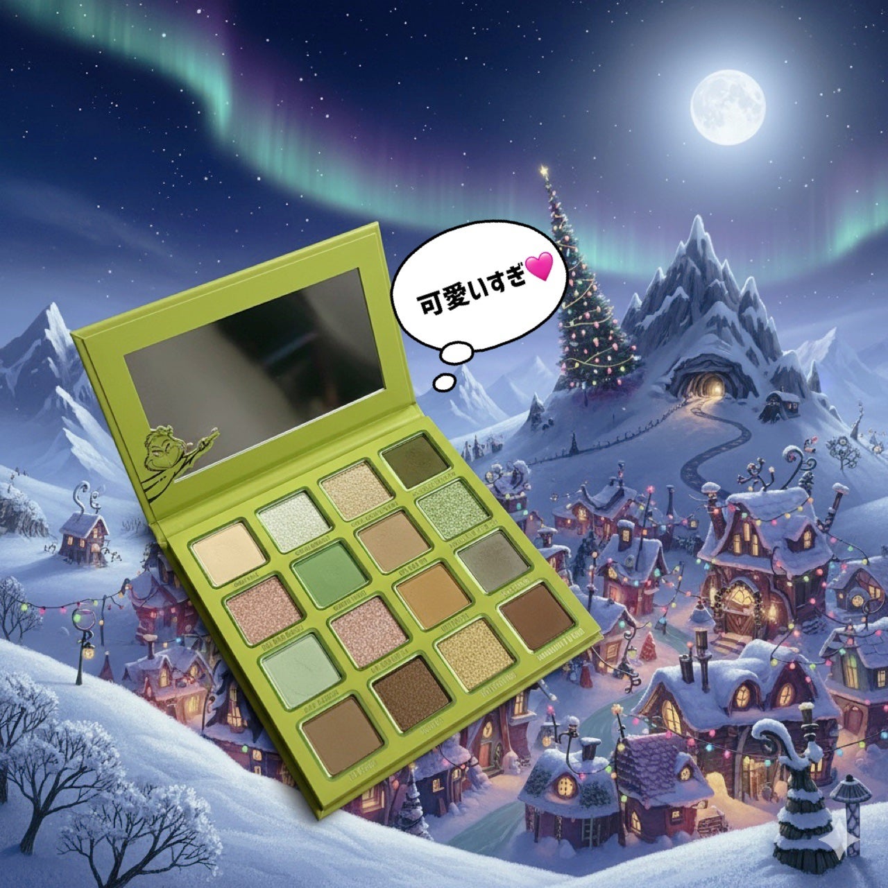 Kylie ×Grinch クリスマスコラボ /Kylie Cosmetics/アイシャドウパレットを使ったクチコミ(5枚目)