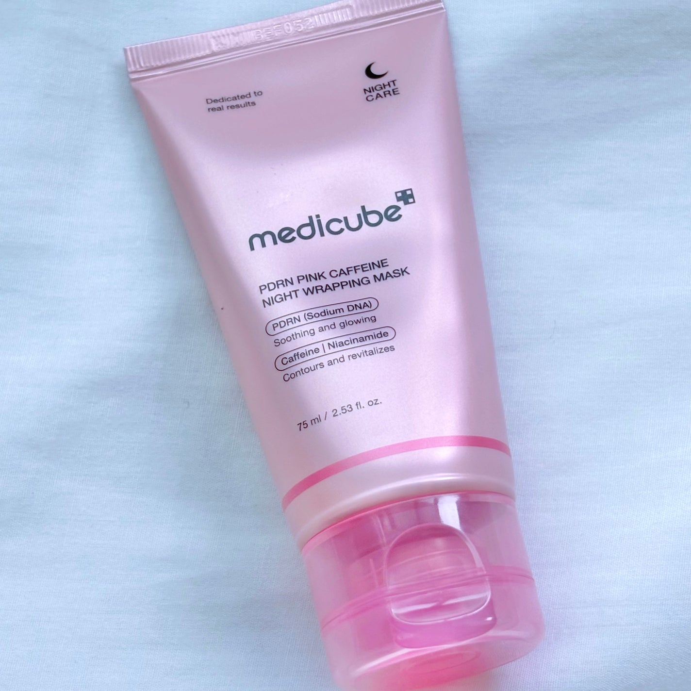 PDRNピンクカフェインナイトラッピングマスク/MEDICUBE/洗い流すパック・マスクを使ったクチコミ(2枚目)