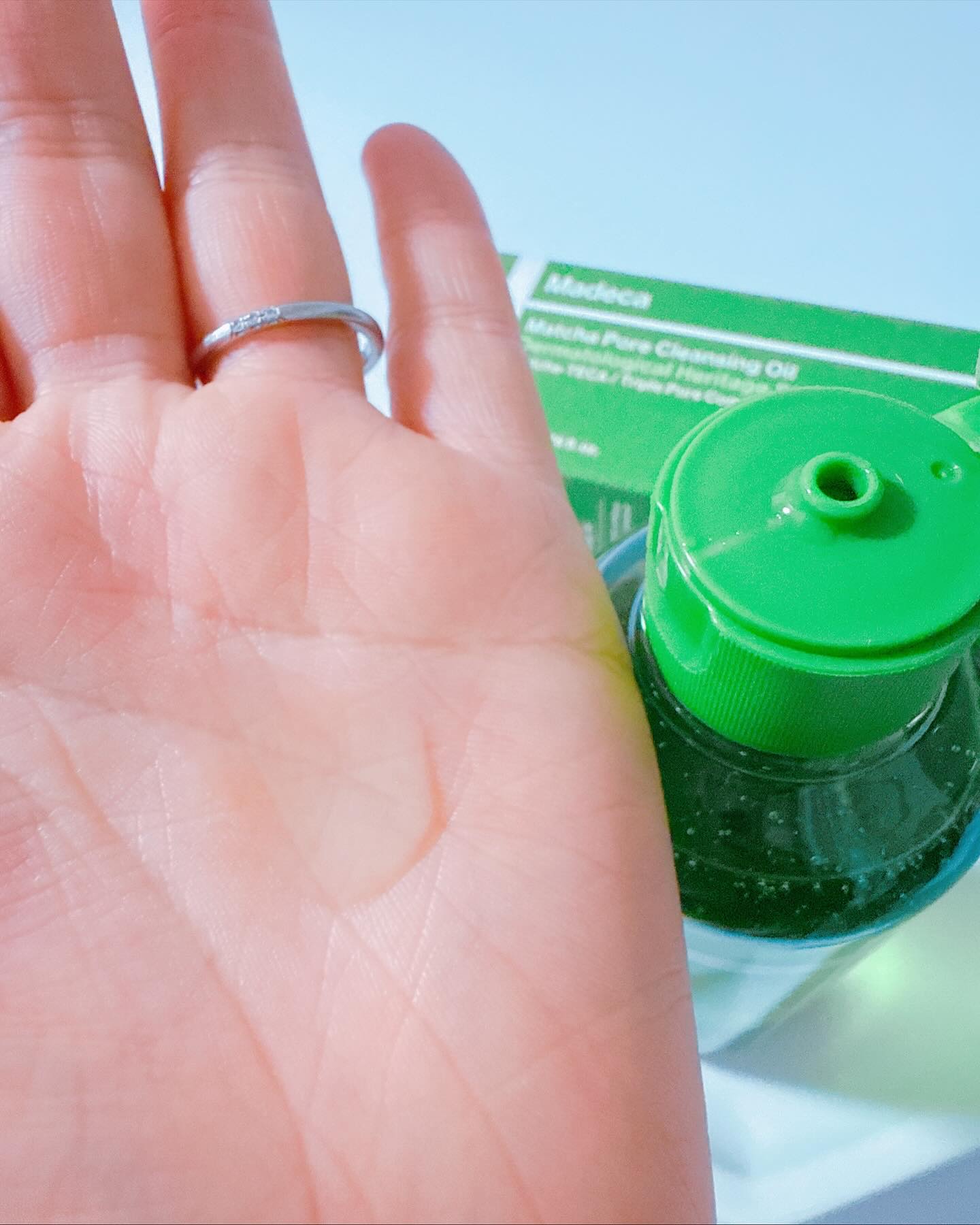 マデカ抹茶ポアクレンジングオイル/センテリアン24/オイルクレンジングを使ったクチコミ（3枚目）