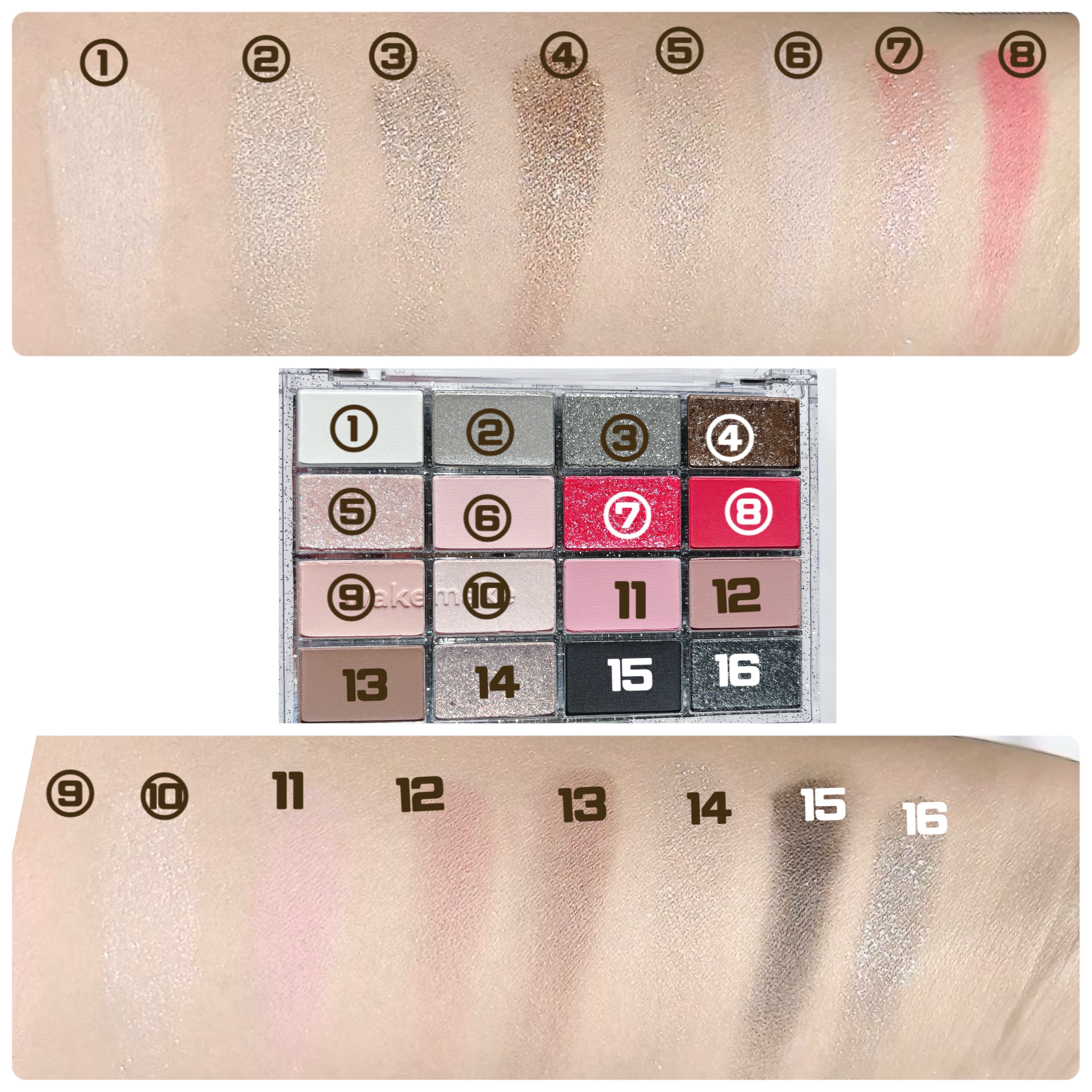 ソフトブラーリングアイパレット/wakemake/アイシャドウパレットを使ったクチコミ（3枚目）