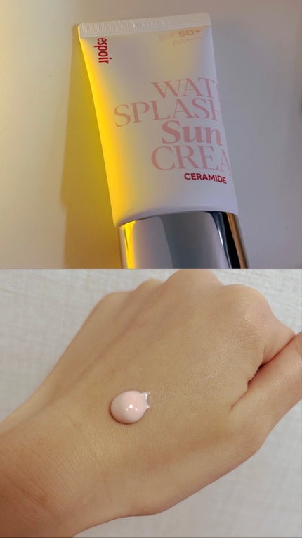 ウォータースプラッシュサンクリーム セラミド/espoir/日焼け止めクリームを使ったクチコミ(4枚目)