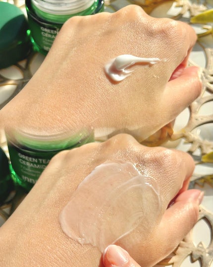 グリーンティー セラミド バリア クリーム/innisfree/フェイスクリームを使ったクチコミ(7枚目)