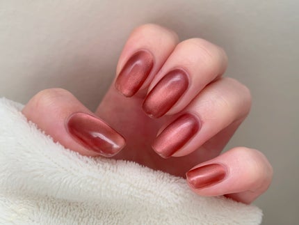 yomogi on LIPS 「ホリデーネイル💅❤️赤のマグネットでキラキラに✨..」(1枚目)