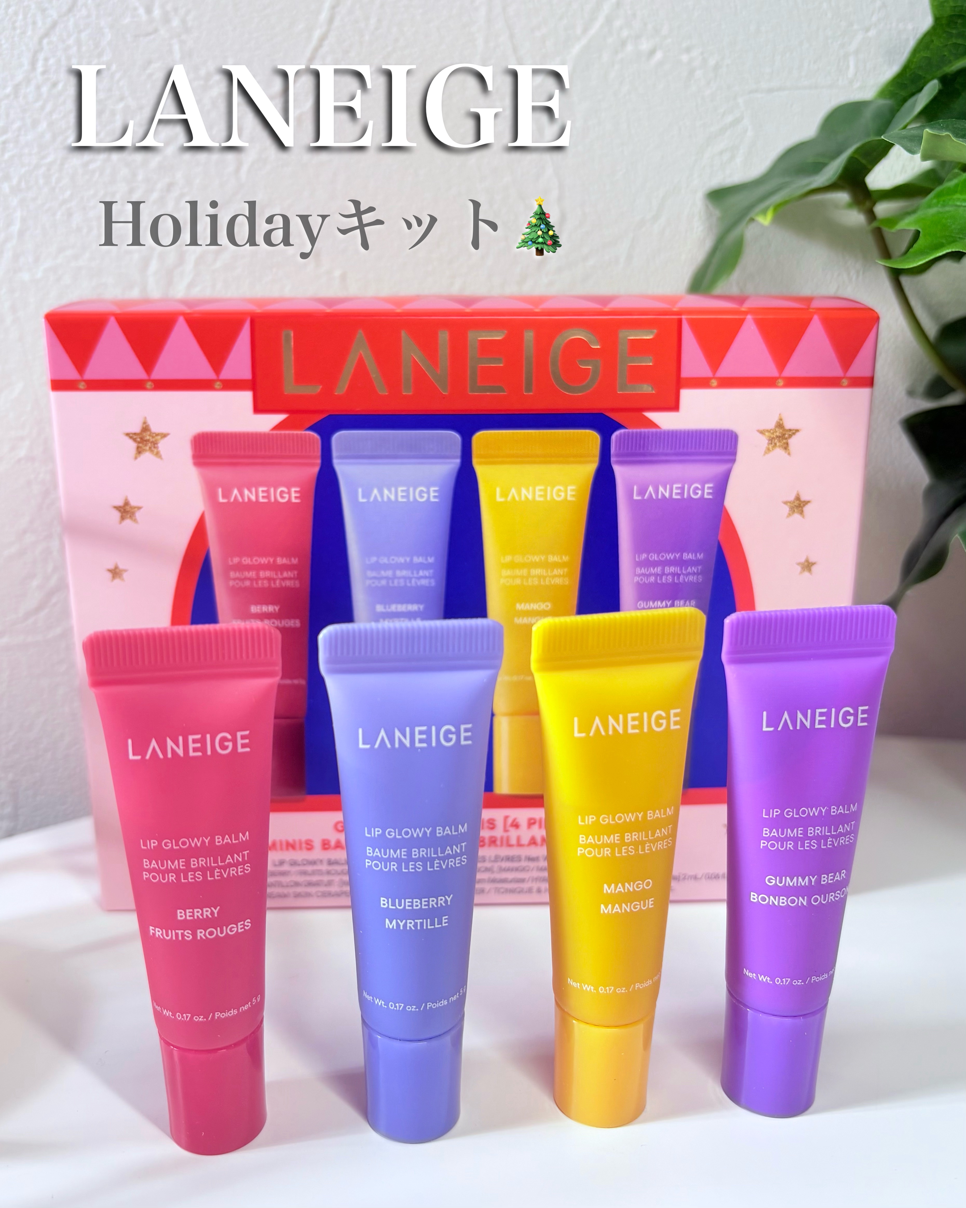 リップグロウィバーム ミニキット N/LANEIGE/リップケアを使ったクチコミ（1枚目）