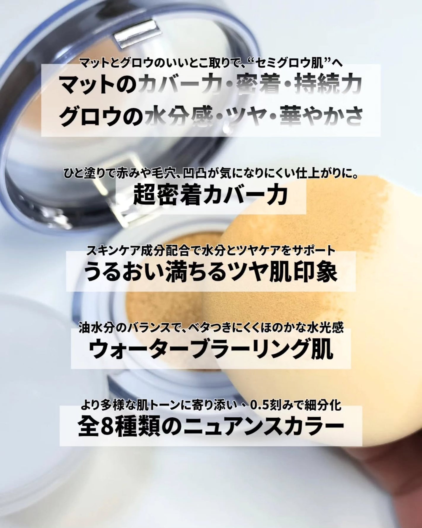 ウォーターレイヤーフィットクッション/ABOUT TONE/クッションファンデーションを使ったクチコミ(2枚目)