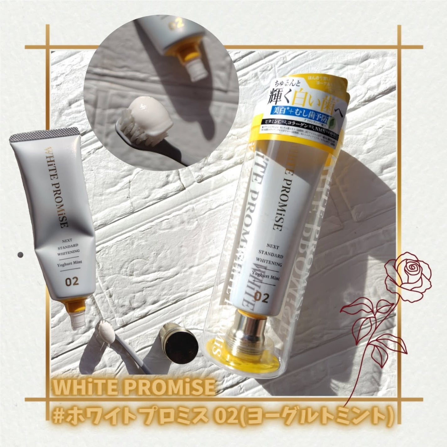 ホワイトプロミス 美白*+むし歯予防*/WHiTE PROMiSE/歯磨き粉を使ったクチコミ(1枚目)