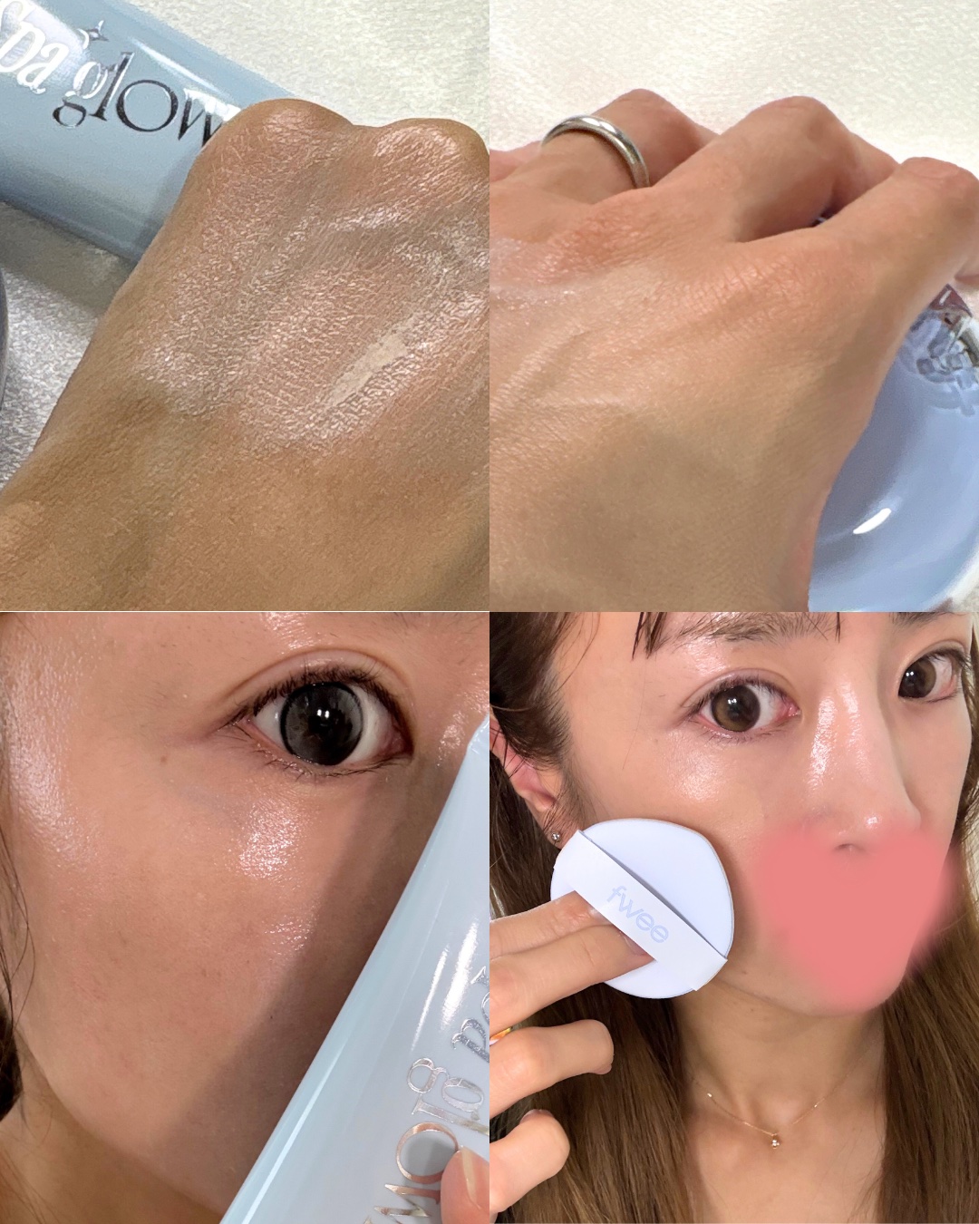 フィー クッションガラス ナチュラル/fwee/クッションファンデーションを使ったクチコミ（3枚目）