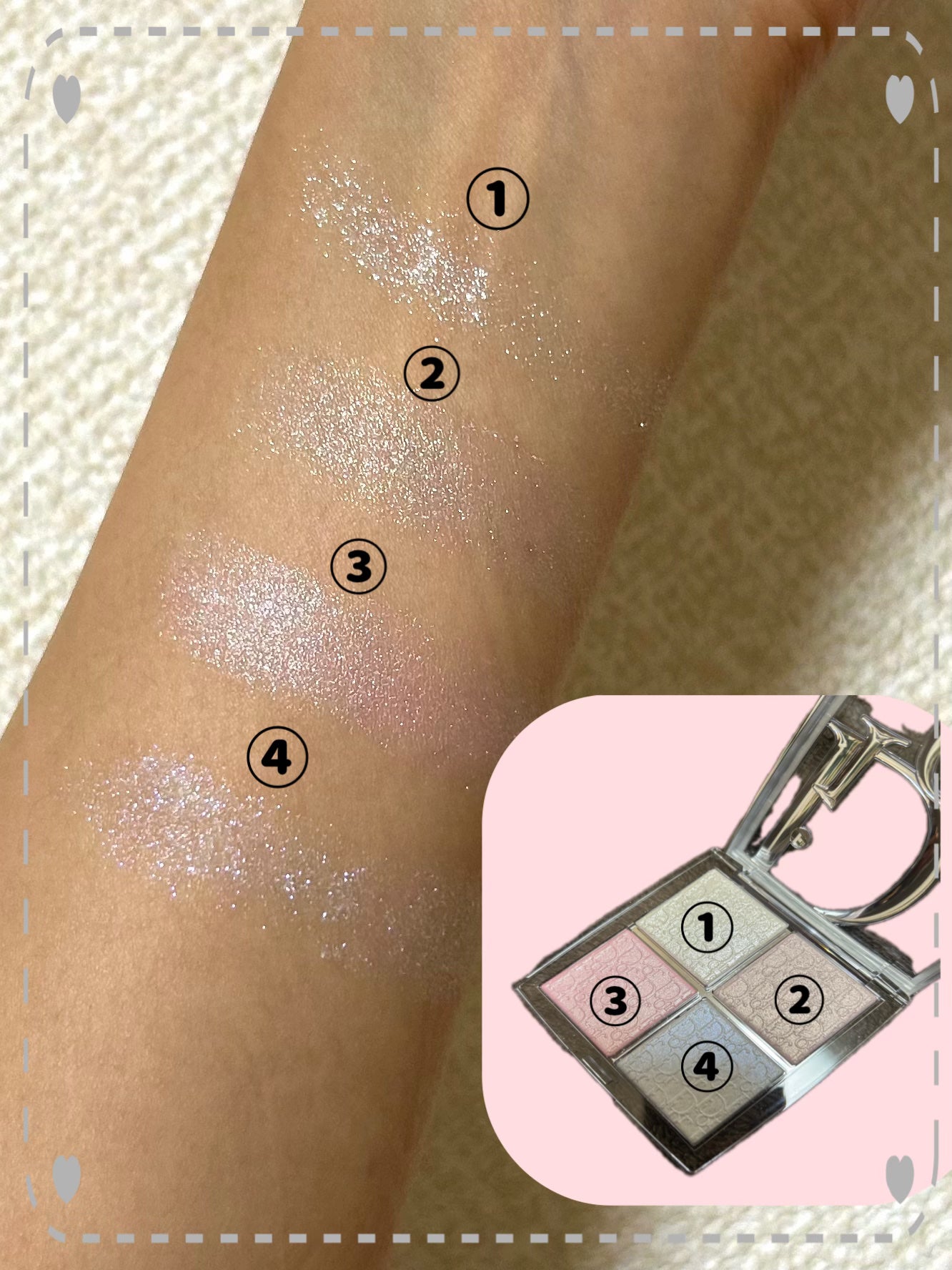 バックステージ グロウ マキシマイザー パレット/Dior/ハイライトを使ったクチコミ(3枚目)