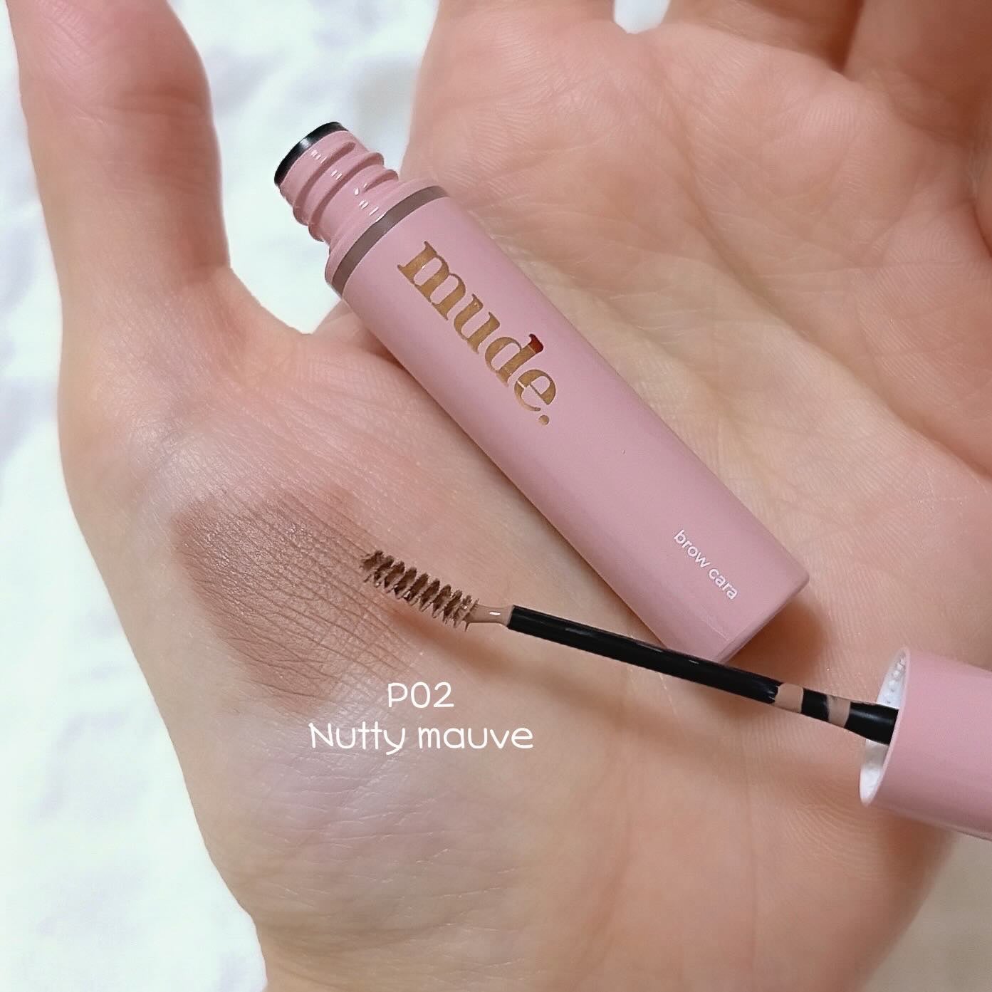 インスパイアスキニーブロウカラ/mude/眉マスカラを使ったクチコミ(2枚目)