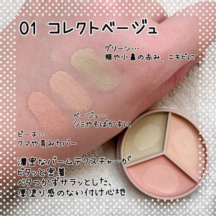 カバーパーフェクション トリプル ポット コンシーラー/the SAEM/パレットコンシーラーを使ったクチコミ(3枚目)