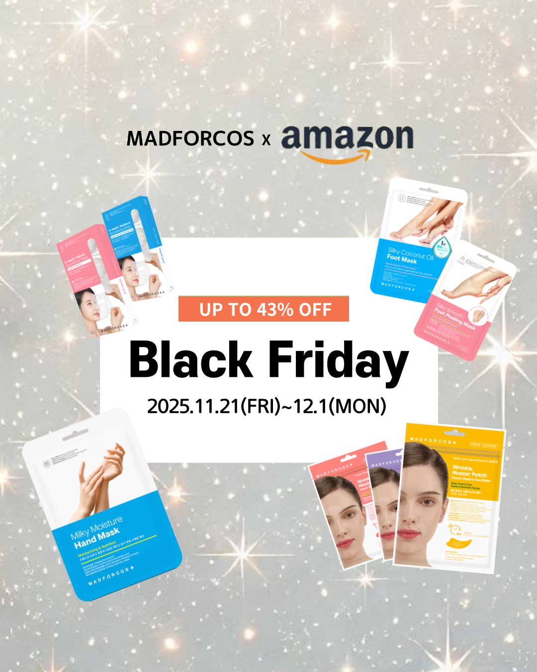 ✨Amazonブラックフライデー開催✨
11/21(金)〜12/1(月)

乾燥シーズンの“手足・集中ケア”にぴったりの
MADFORCOS人気アイテムが特別価格に🛍🤍

最大43％OFF！
インデップスはなんと 897円〜🖤

この