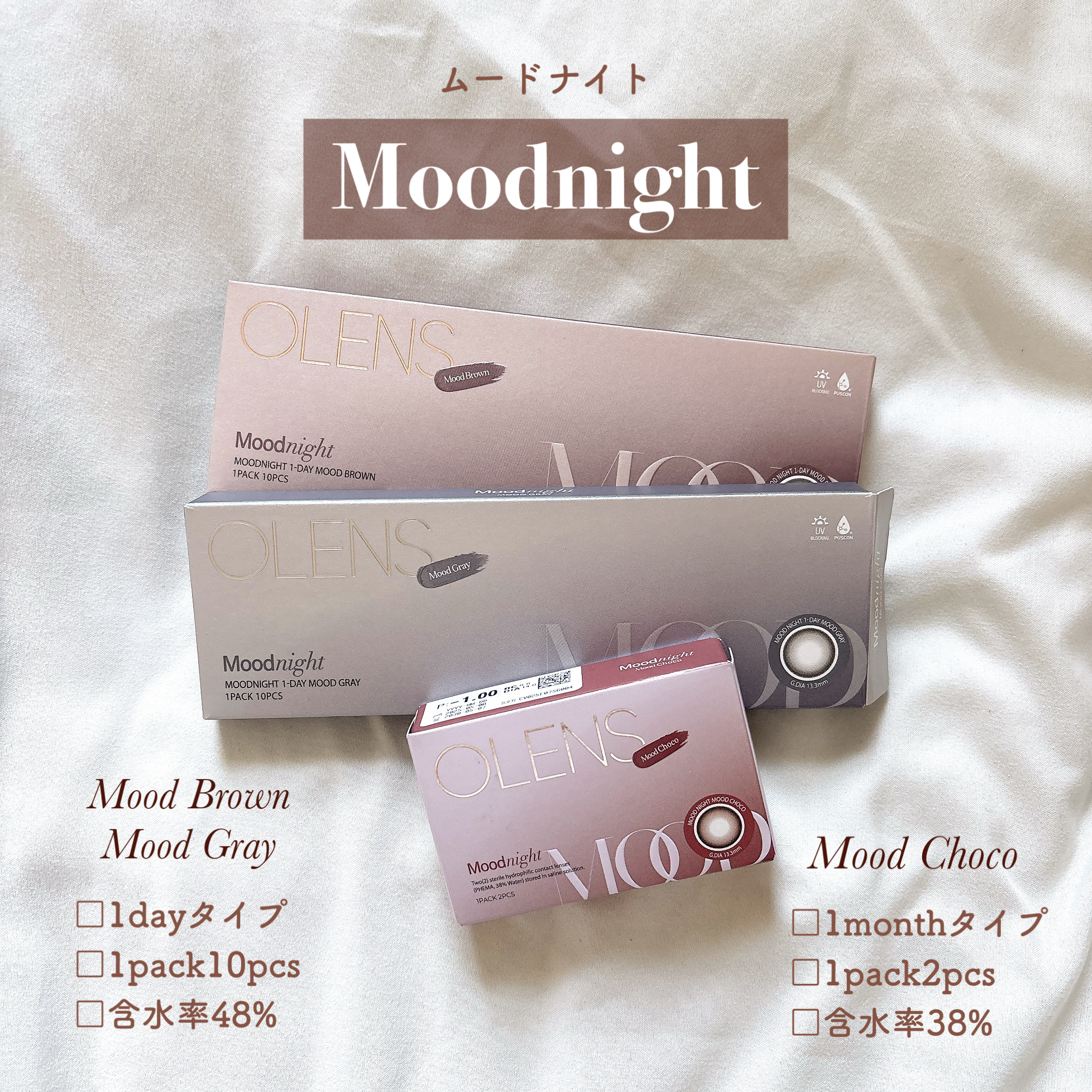 Moodnight 1Month/OLENS/カラーコンタクトレンズを使ったクチコミ（2枚目）