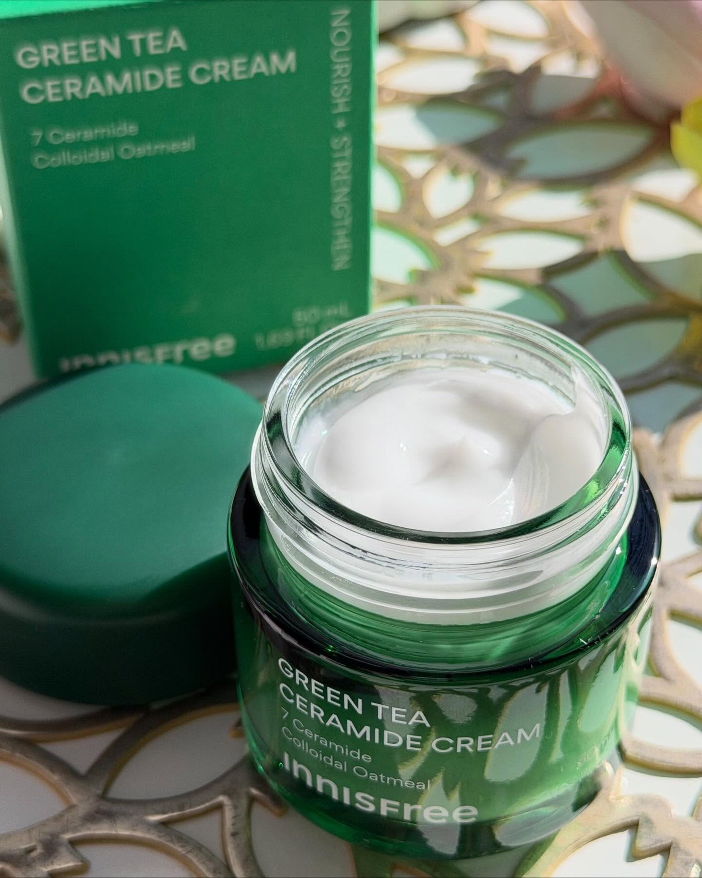 グリーンティー セラミド バリア クリーム/innisfree/フェイスクリームを使ったクチコミ(6枚目)
