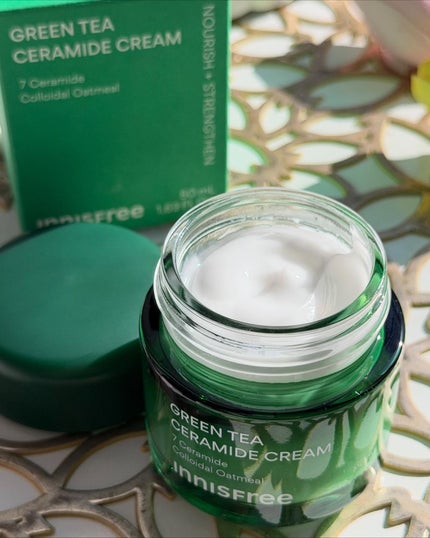 グリーンティー セラミド バリア クリーム/innisfree/フェイスクリームを使ったクチコミ(6枚目)