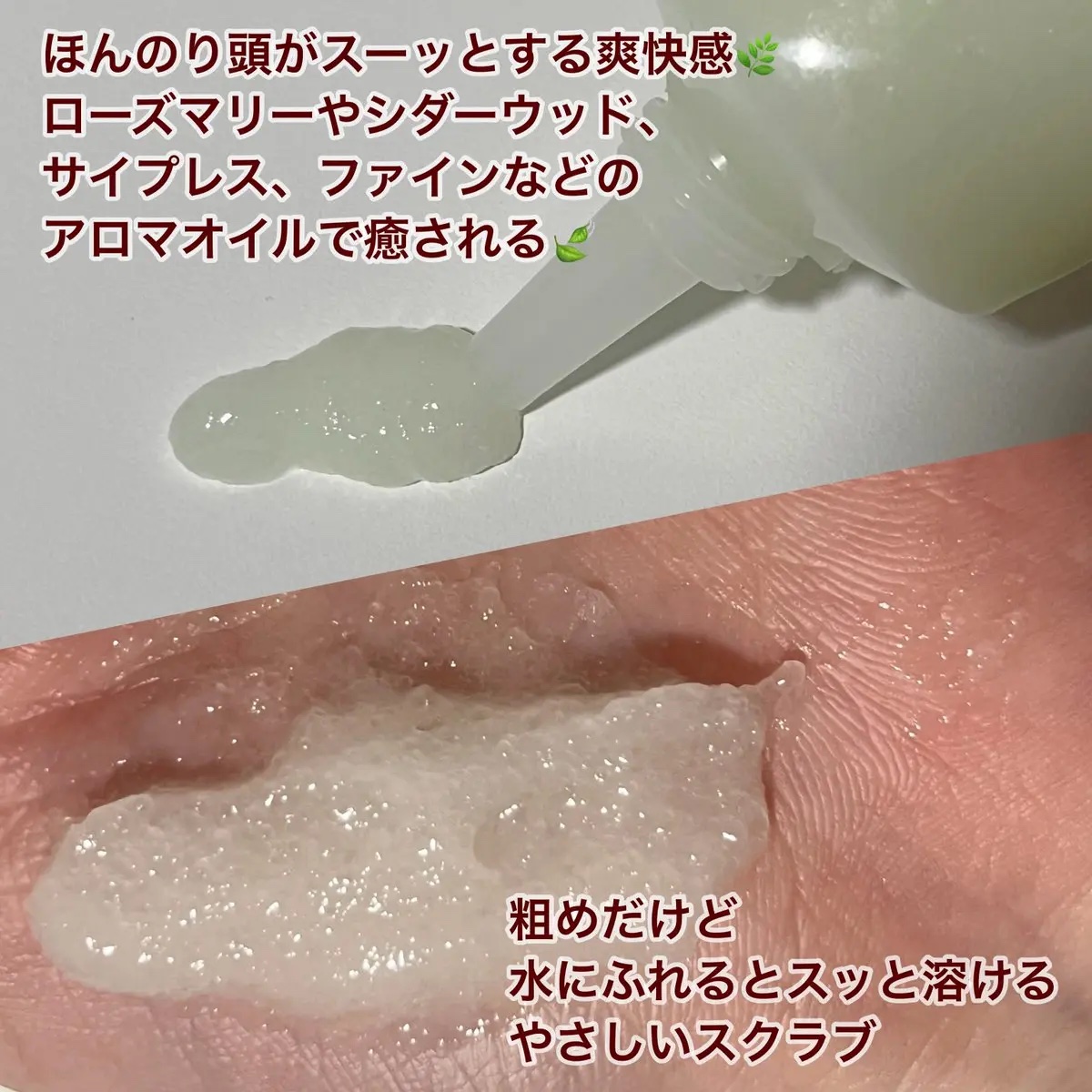 ローズマリー スカルプ スクラブ/AROMATICA/ヘッドスクラブを使ったクチコミ（2枚目）