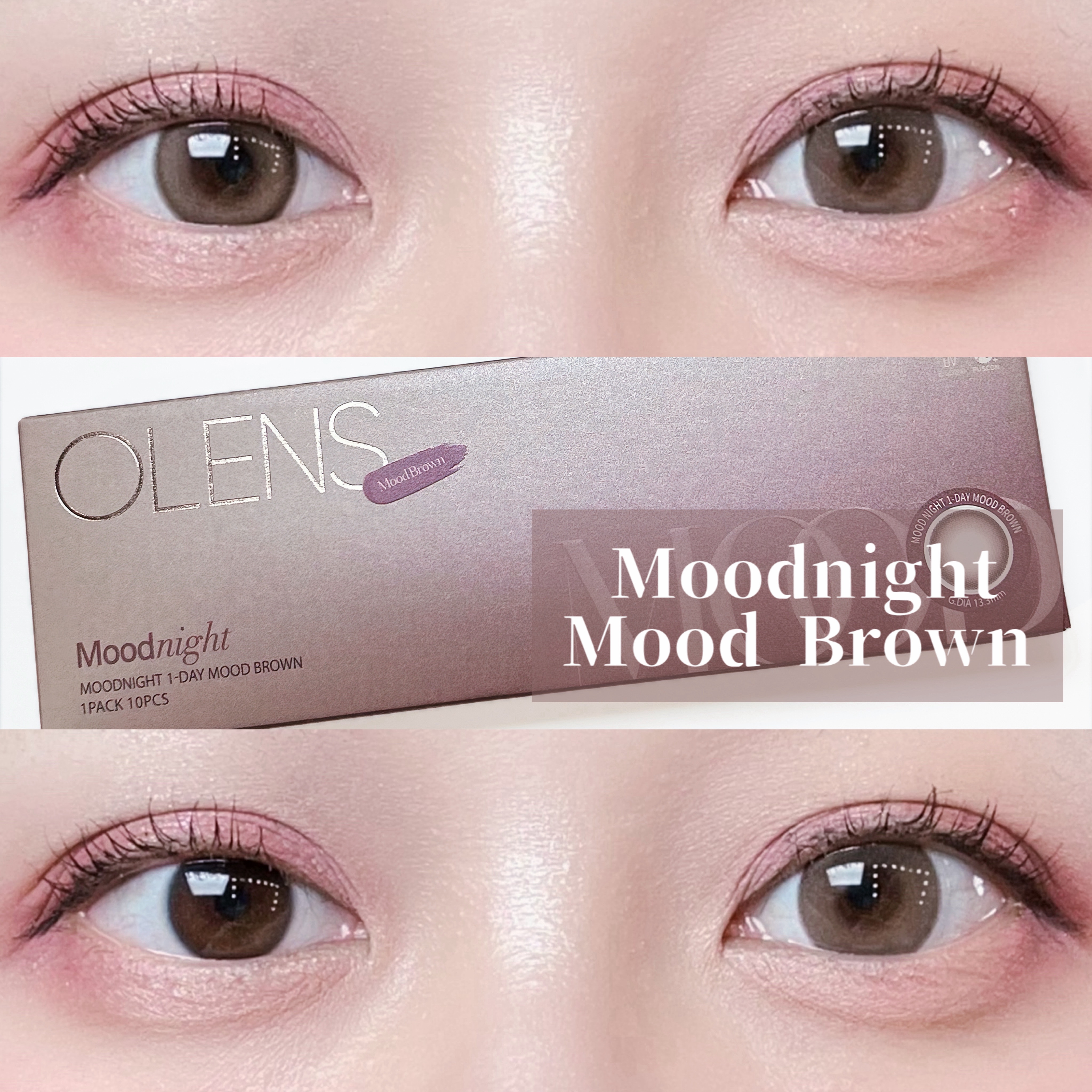 Moodnight 1day Mood Brown/OLENS/ワンデー（１DAY）カラコンを使ったクチコミ（1枚目）