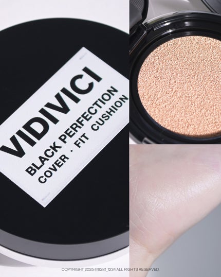 ブラックパーフェクション カバーフィットクッション/VIDIVICI/クッションファンデーションを使ったクチコミ(2枚目)