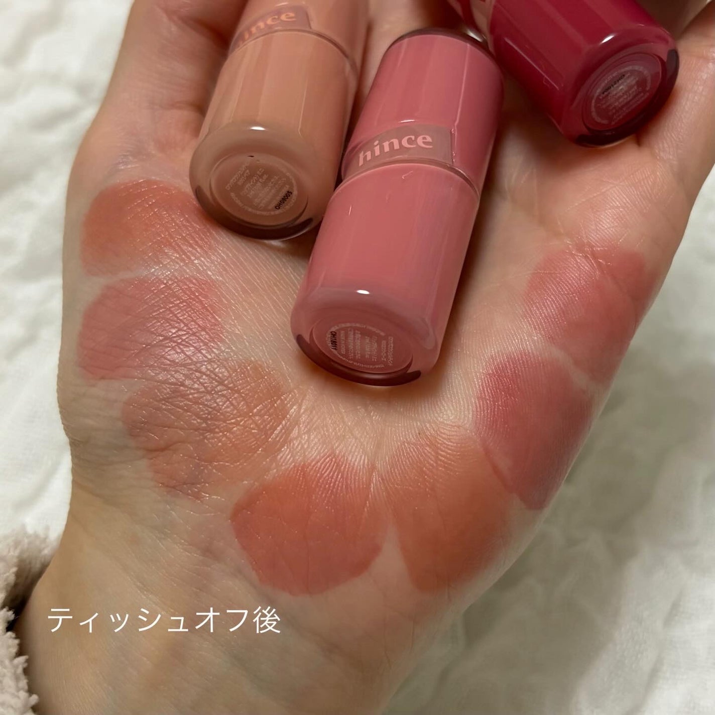 ロウグロウジェルティント/hince/リップティントを使ったクチコミ(4枚目)