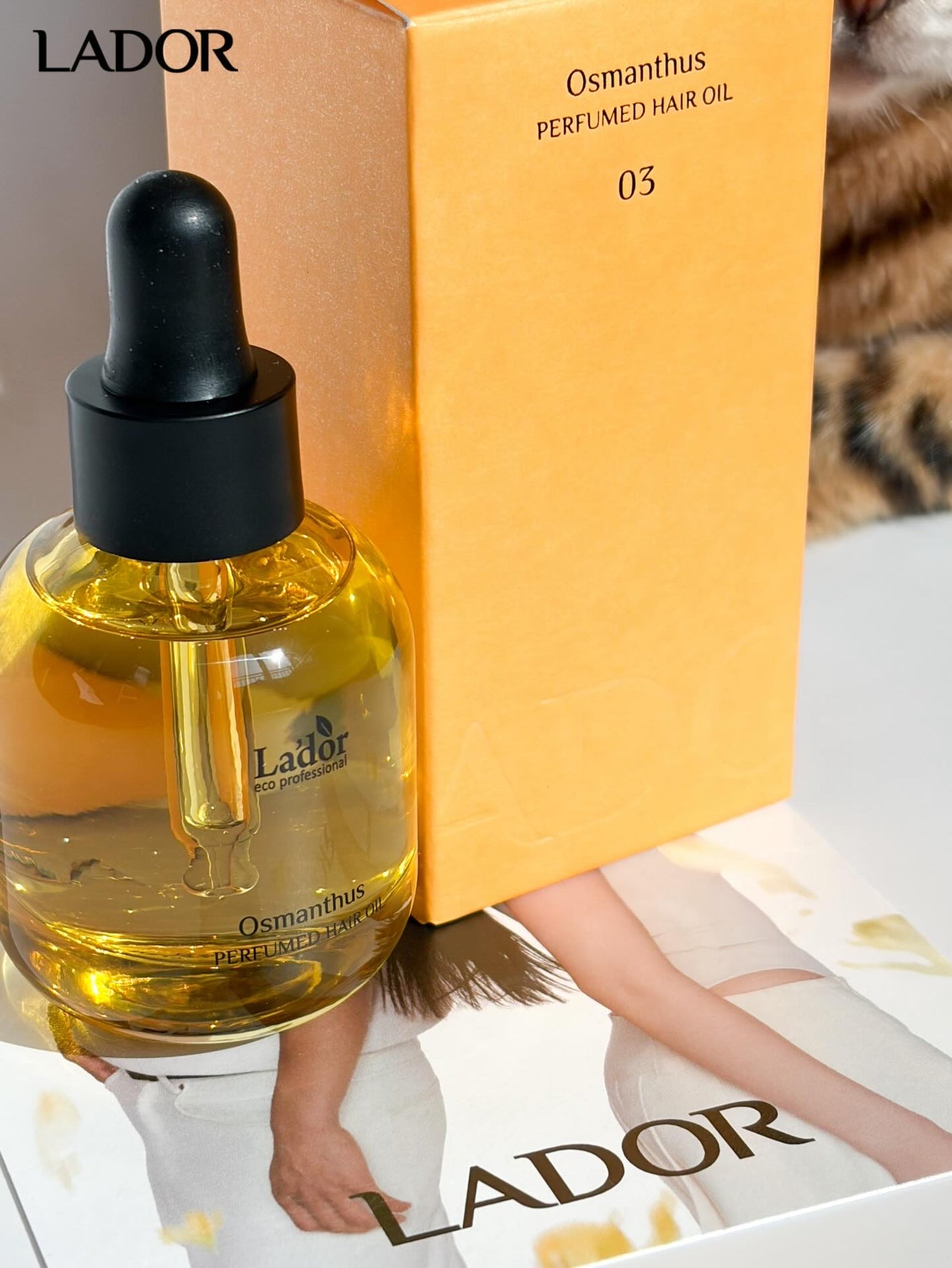 パフュームヘアオイル オスマンサス/La'dor/ヘアオイルを使ったクチコミ(3枚目)