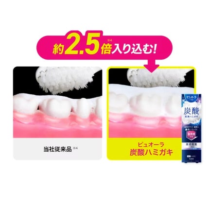 ピュオーラ 炭酸ハミガキ【医薬部外品】/ピュオーラ/歯磨き粉を使ったクチコミ(5枚目)