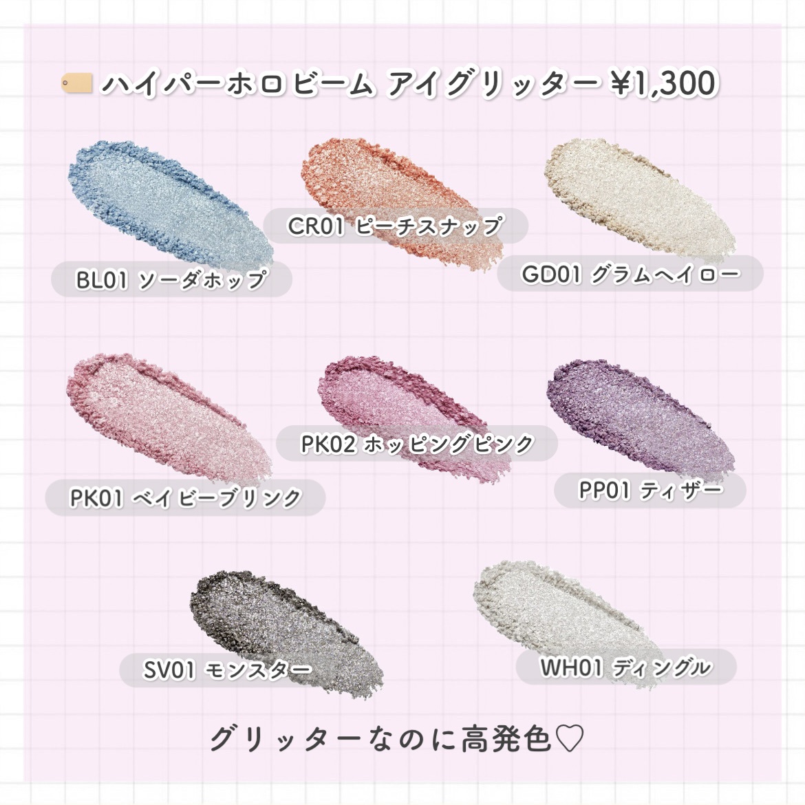 ハイパーホロビーム アイグリッター ＰＫ０１ベイビーブリンク/BANILA CO/グリッターを使ったクチコミ（2枚目）