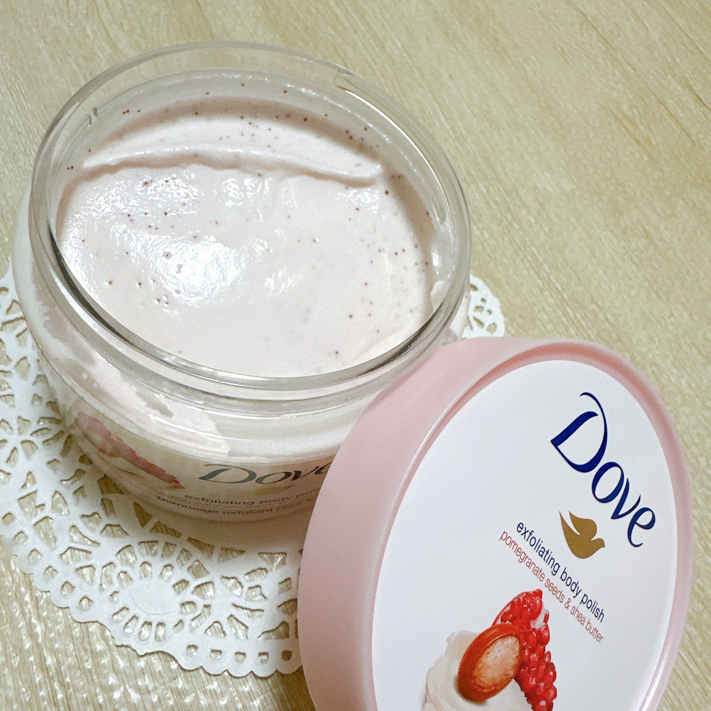 ダヴ ふわとろクリーミースクラブ ザクロ&シアバター/ダヴ/ボディスクラブを使ったクチコミ(3枚目)