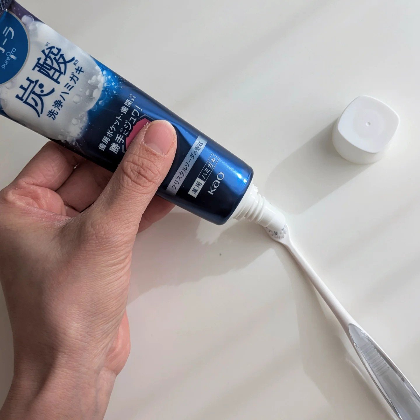 ピュオーラ 炭酸ハミガキ【医薬部外品】/ピュオーラ/歯磨き粉を使ったクチコミ（3枚目）