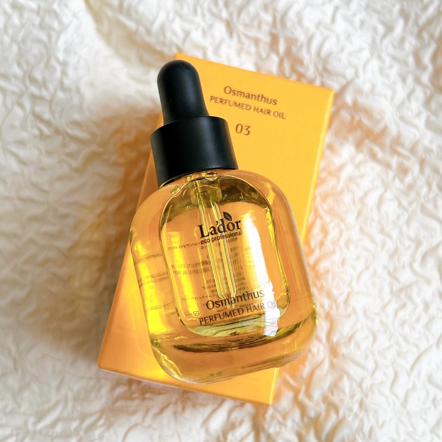 パフュームヘアオイル オスマンサス/La'dor/ヘアオイルを使ったクチコミ（1枚目）