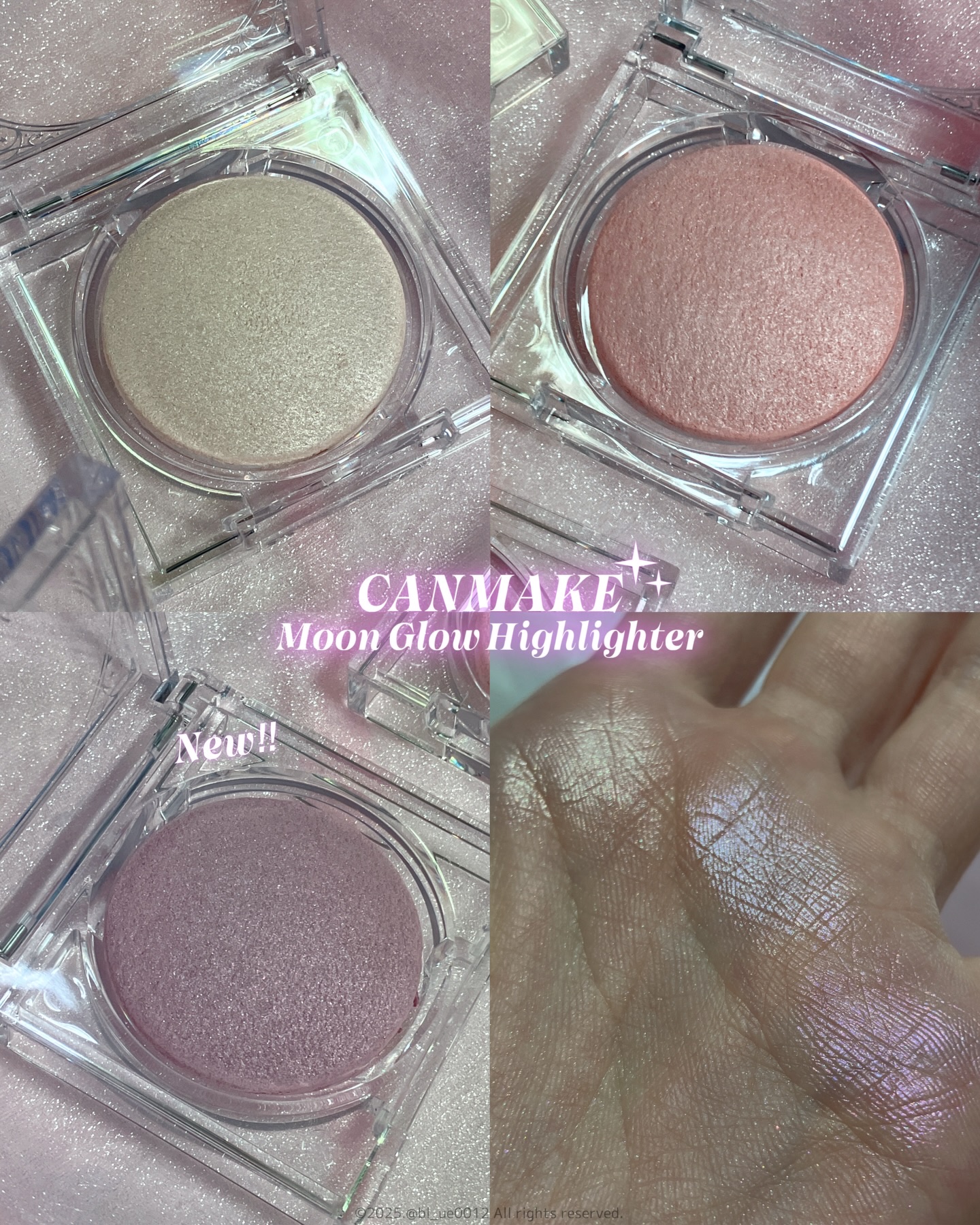 「キャンメイク」さまから商品提供をいただきました。

キャンメイク人気ハイライトから新色登場🌛💜

✧キャンメイク
ムーングロウハイライター
01 ムーングロウホワイト
02 ムーングロウピンク
03 ムーングロウライラック🆕

繊細