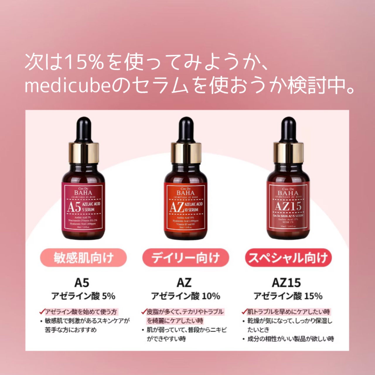 AZアゼライン酸10セラム/コスデバハ/美容液を使ったクチコミ(5枚目)