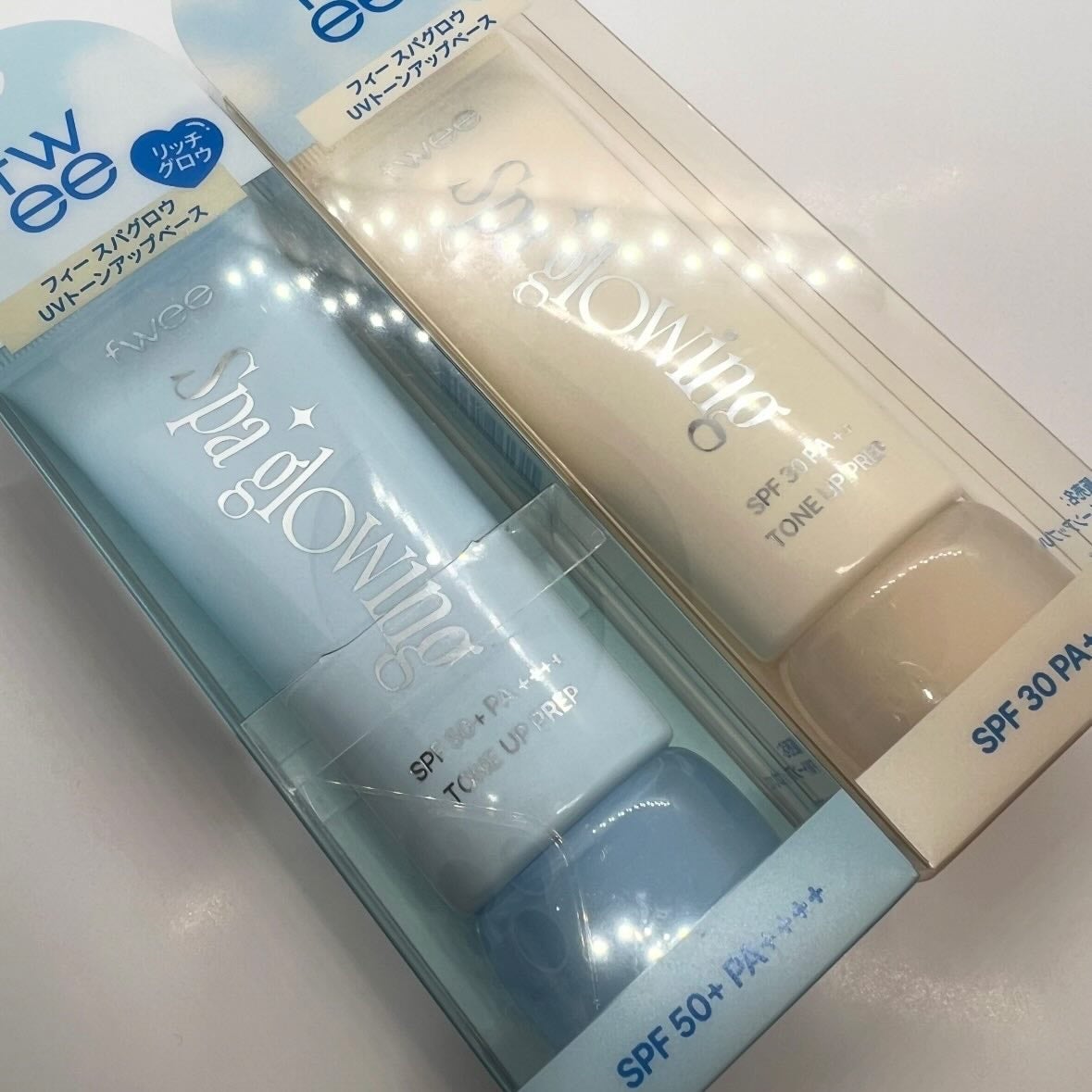 スパグロウUVトーンアップベース/fwee/化粧下地を使ったクチコミ(4枚目)